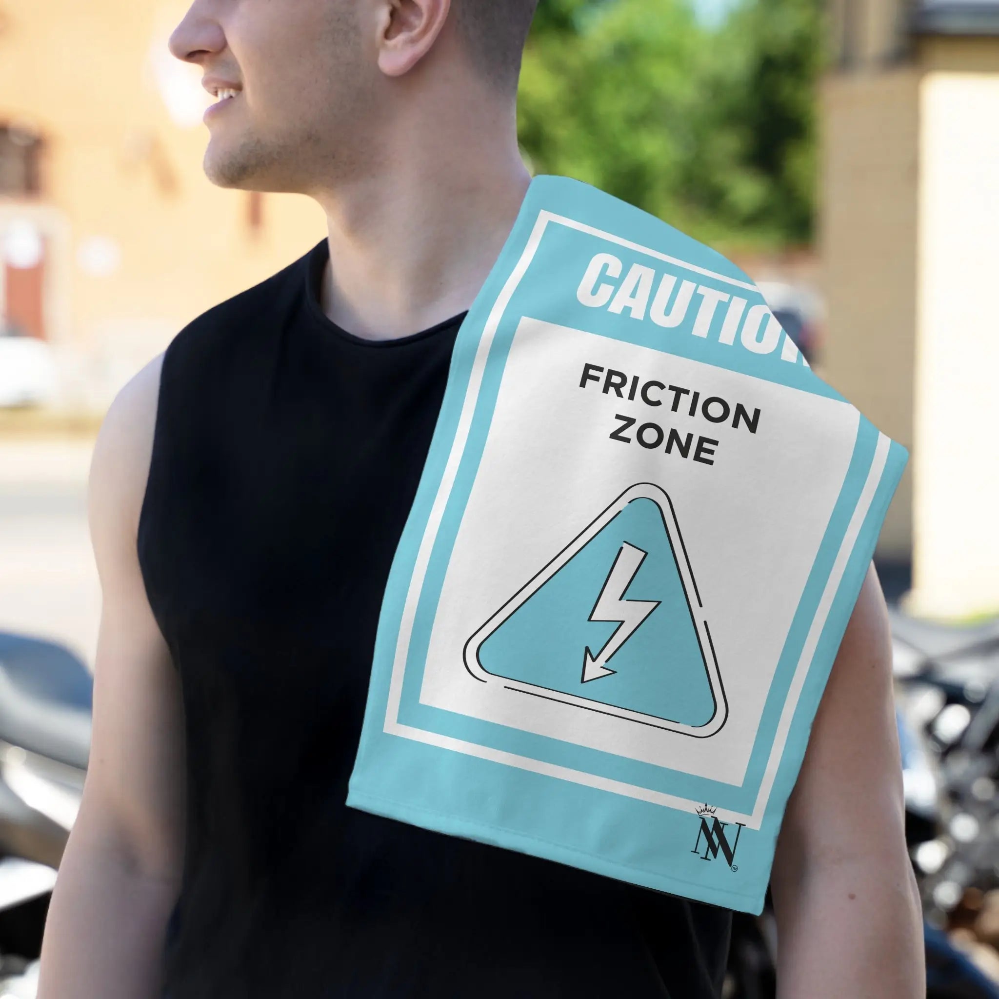 Caution Friction Zone Sex Towel
