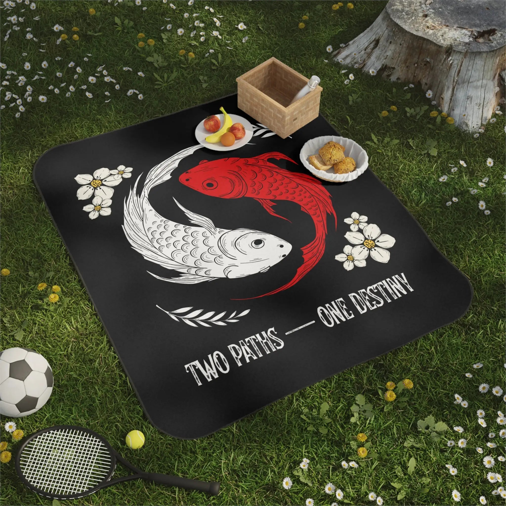 Two Paths One Destiny Koi Fish Ying Yang Sex Blanket