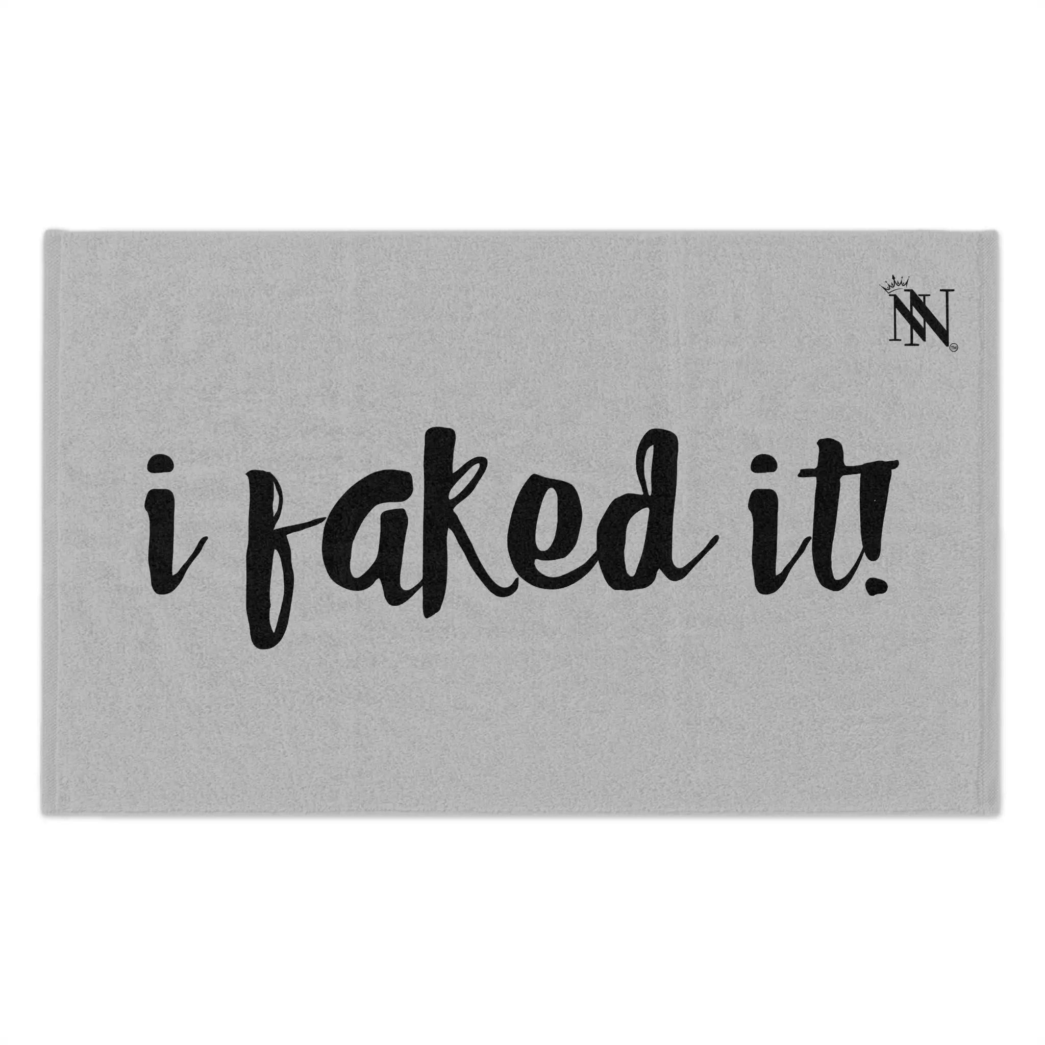 I Faked It! Silver | Mix & Match Soft Fun-Flirty Lovers’ Towels