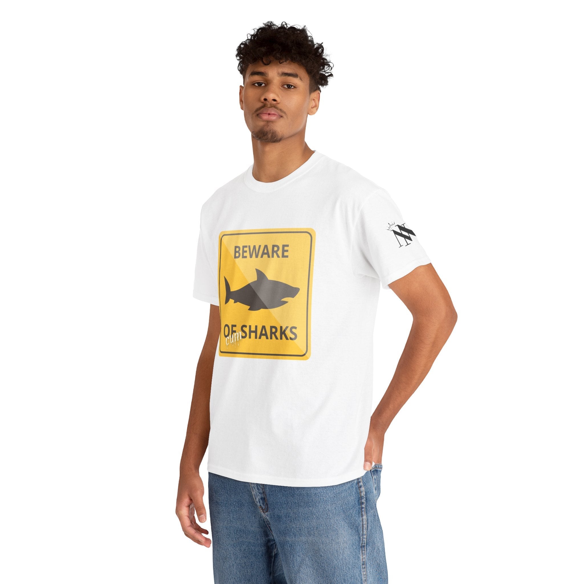 Beware of Cum Shark | Mix & Match 100% Cotton Unisex Fun-Flirty Lovers’ Tees