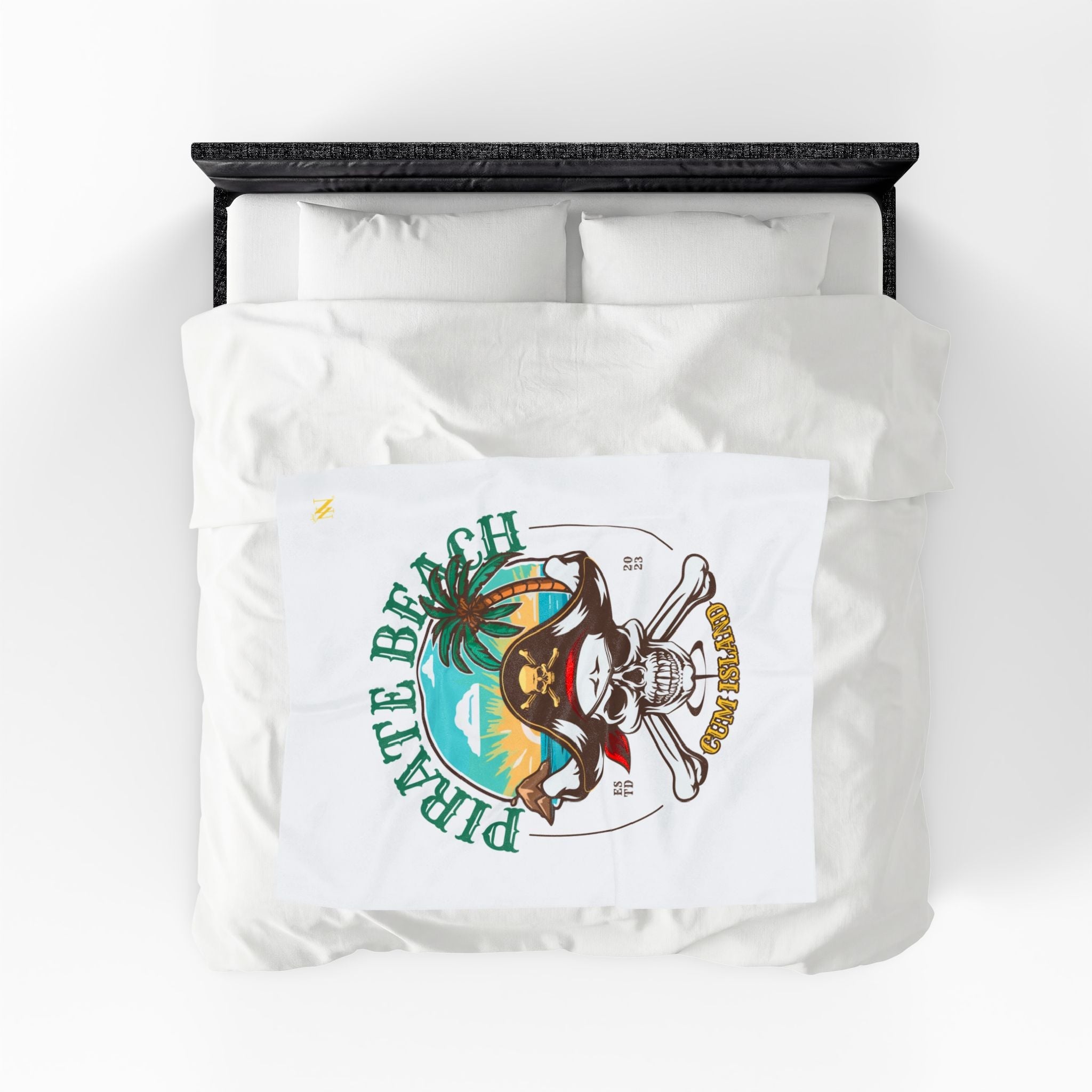 Cum Island Pirate Beach Couple Romantic Gifts Silky Soft Love Blanket