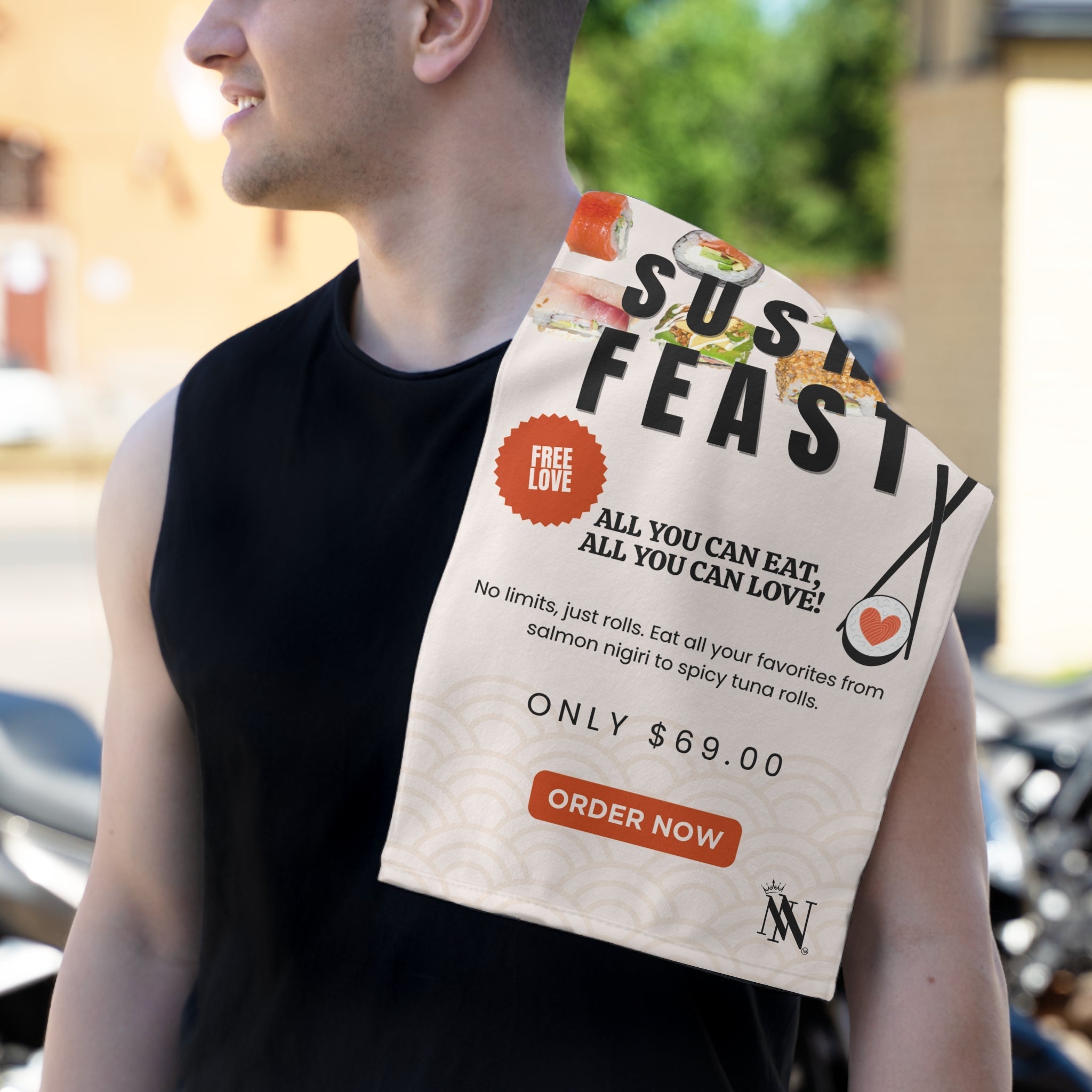 Sushi Feast | Mix & Match Soft Fun-Flirty Lovers’ Towels