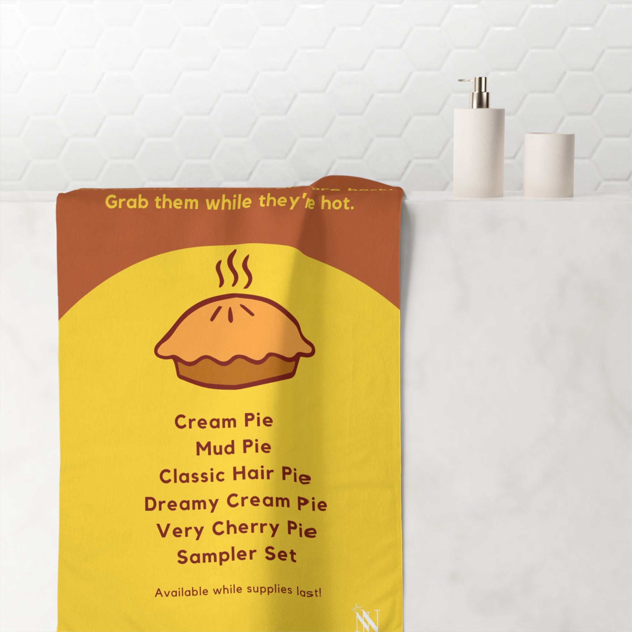 Cum Eat Pie Festival | Mix & Match Naughty XL Fun-Flirty Lovers’ Towels