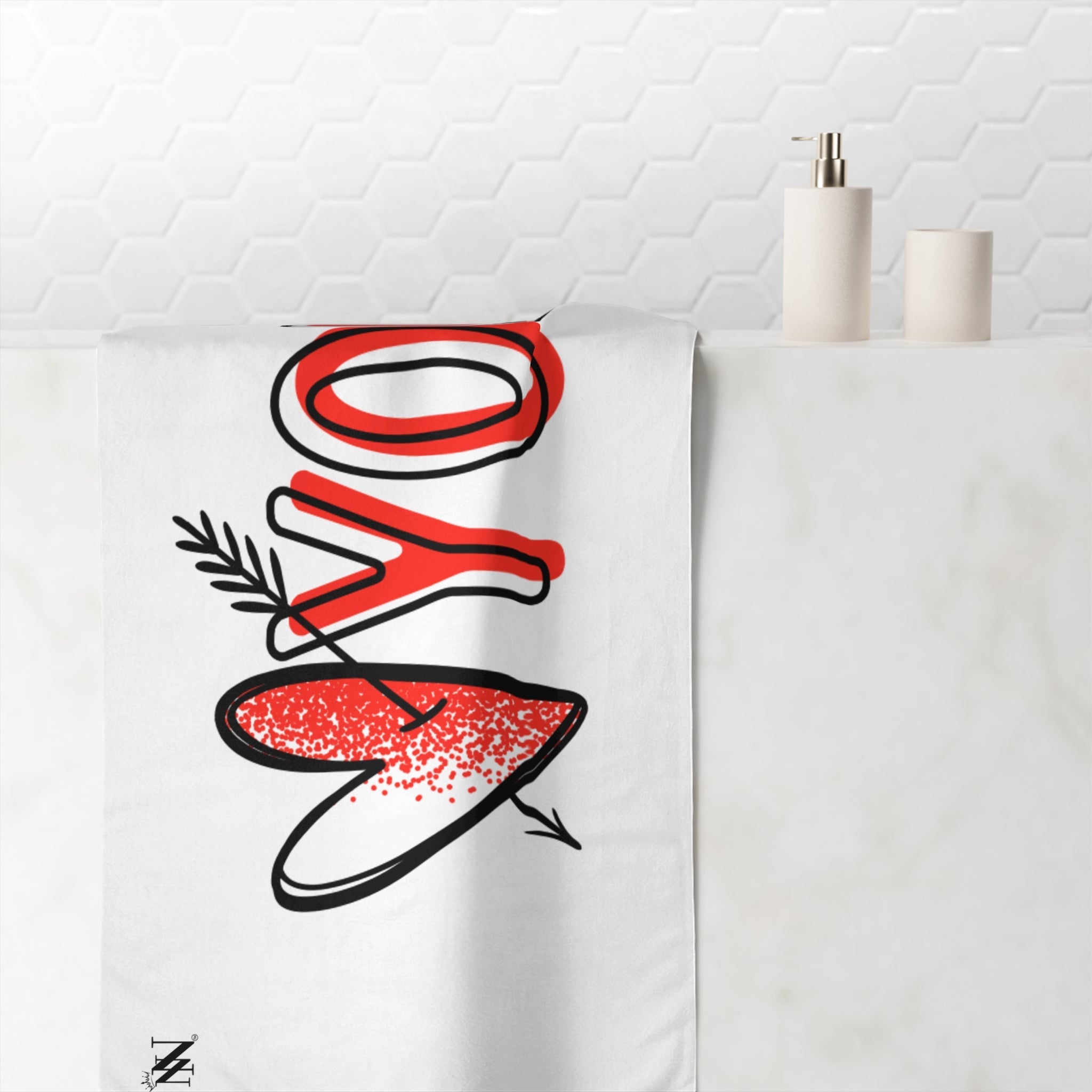 Heart Arrow You Big Anal Play Sex Towel
