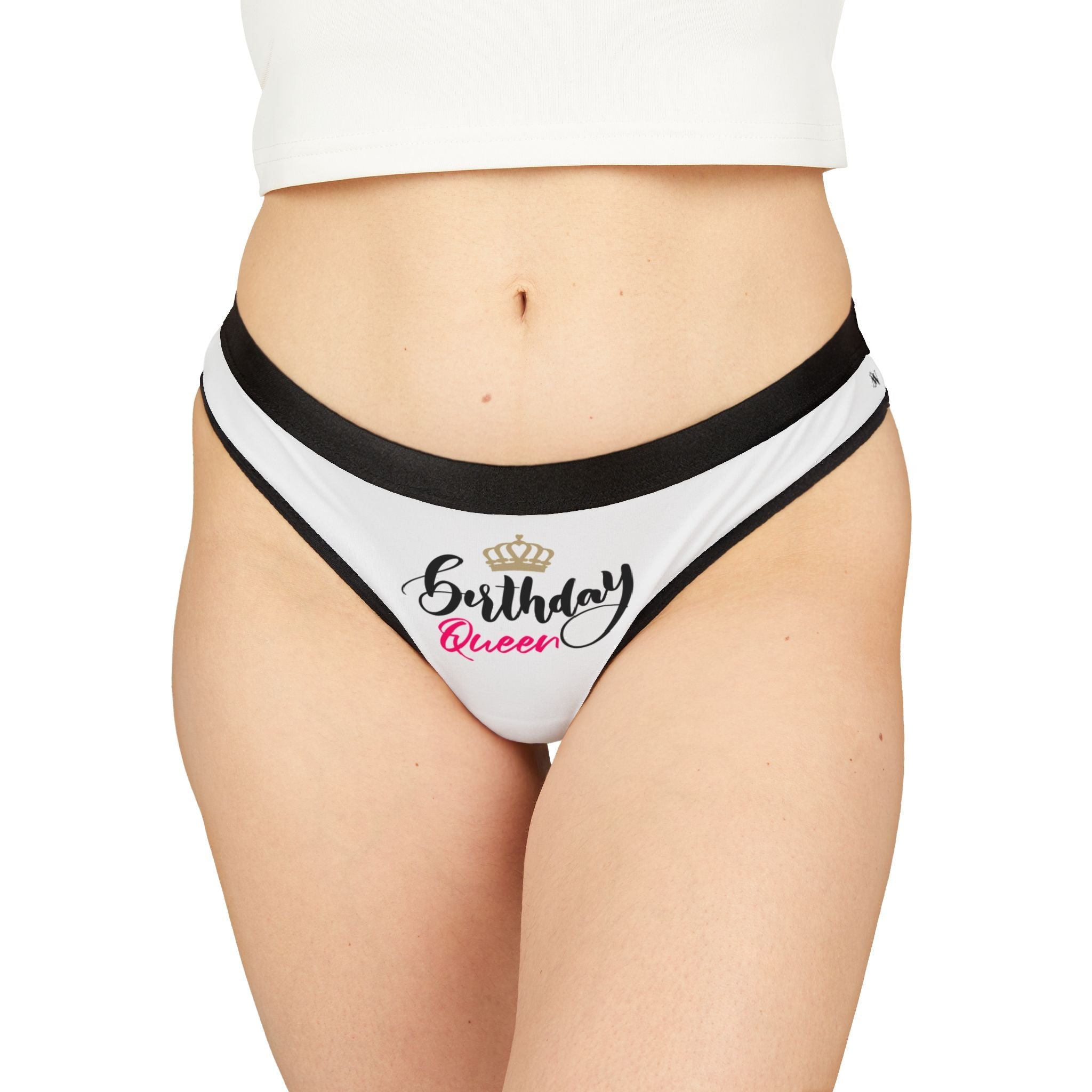 Gold Crown Birthday Queen | Mix & Match Women’s Fun-Flirty Lovers’ Thongs