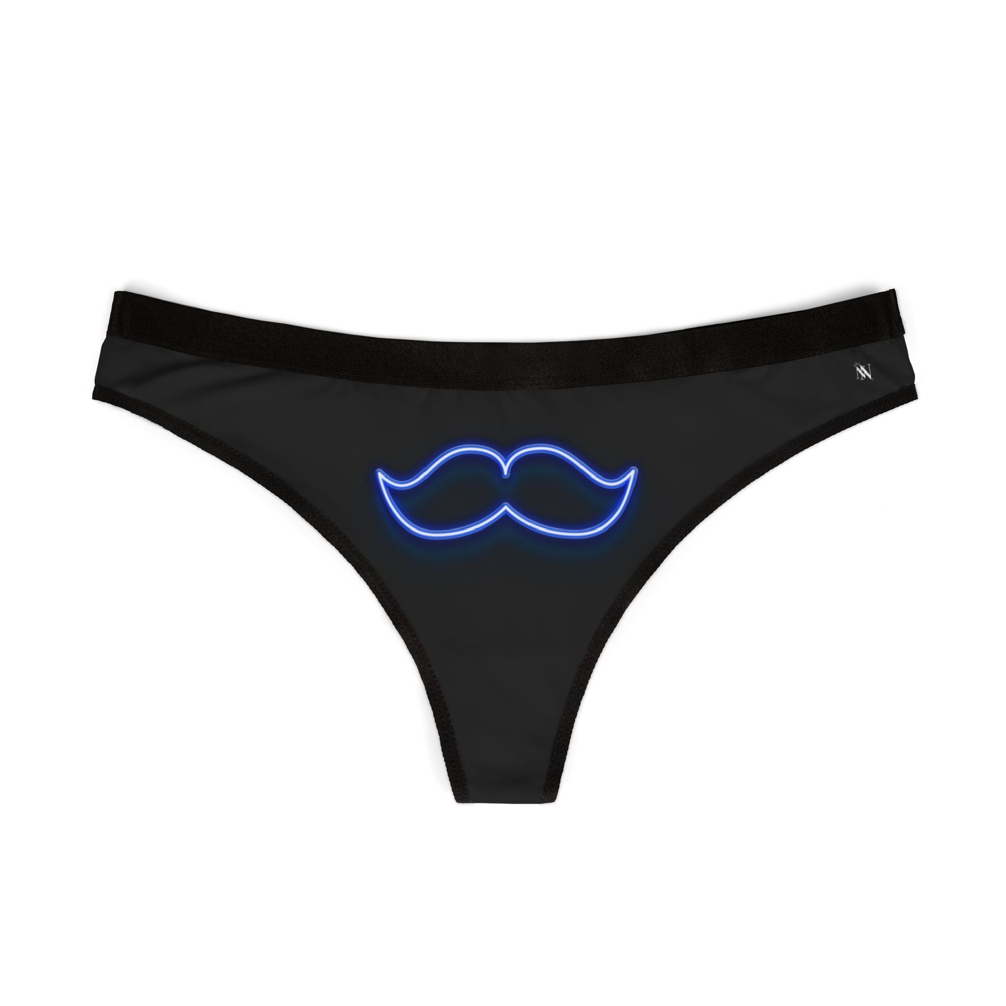 His Mustache Neon Sex Gifts Humor Naughty Women’s Thong