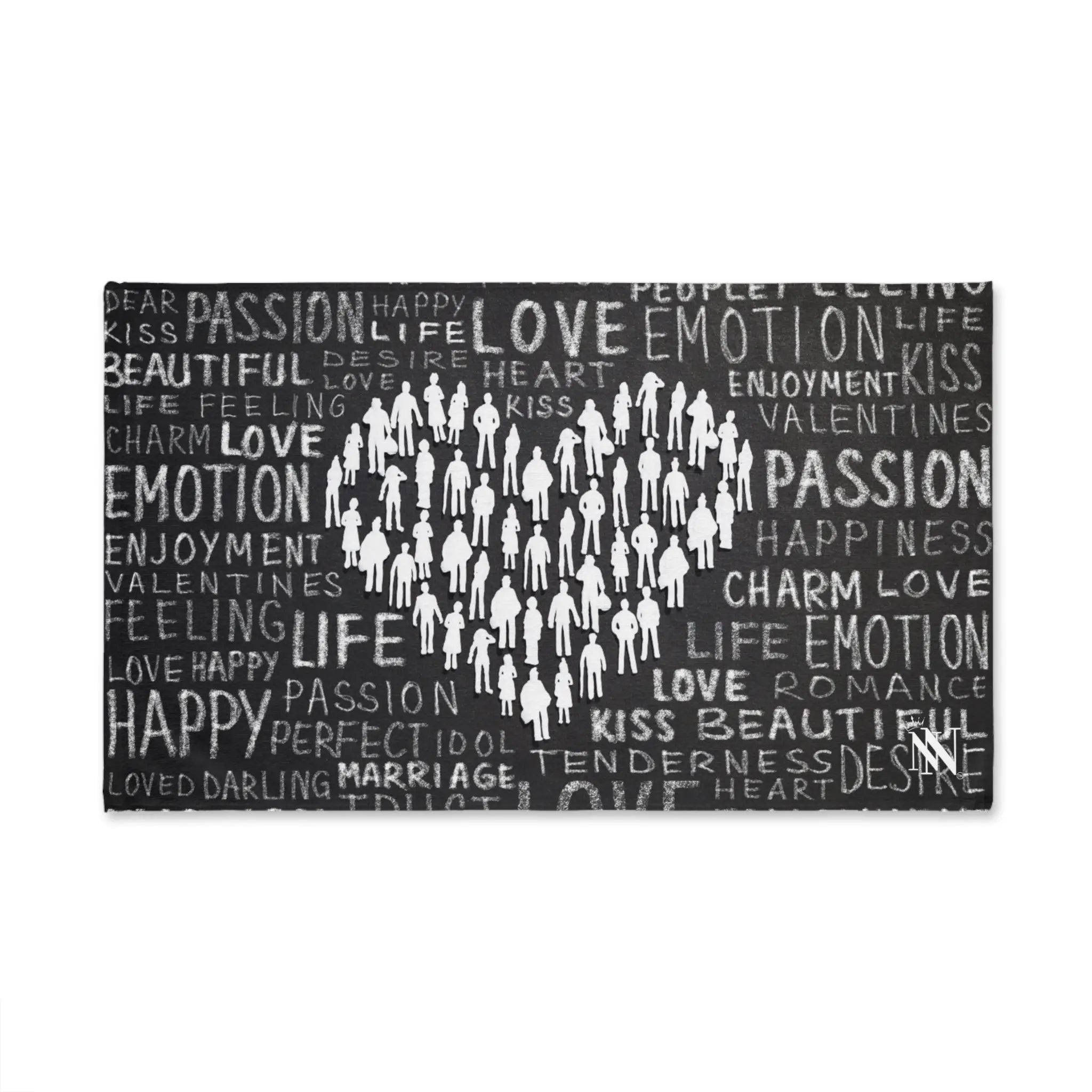 Love Emotion Writing Heart Cum Towel