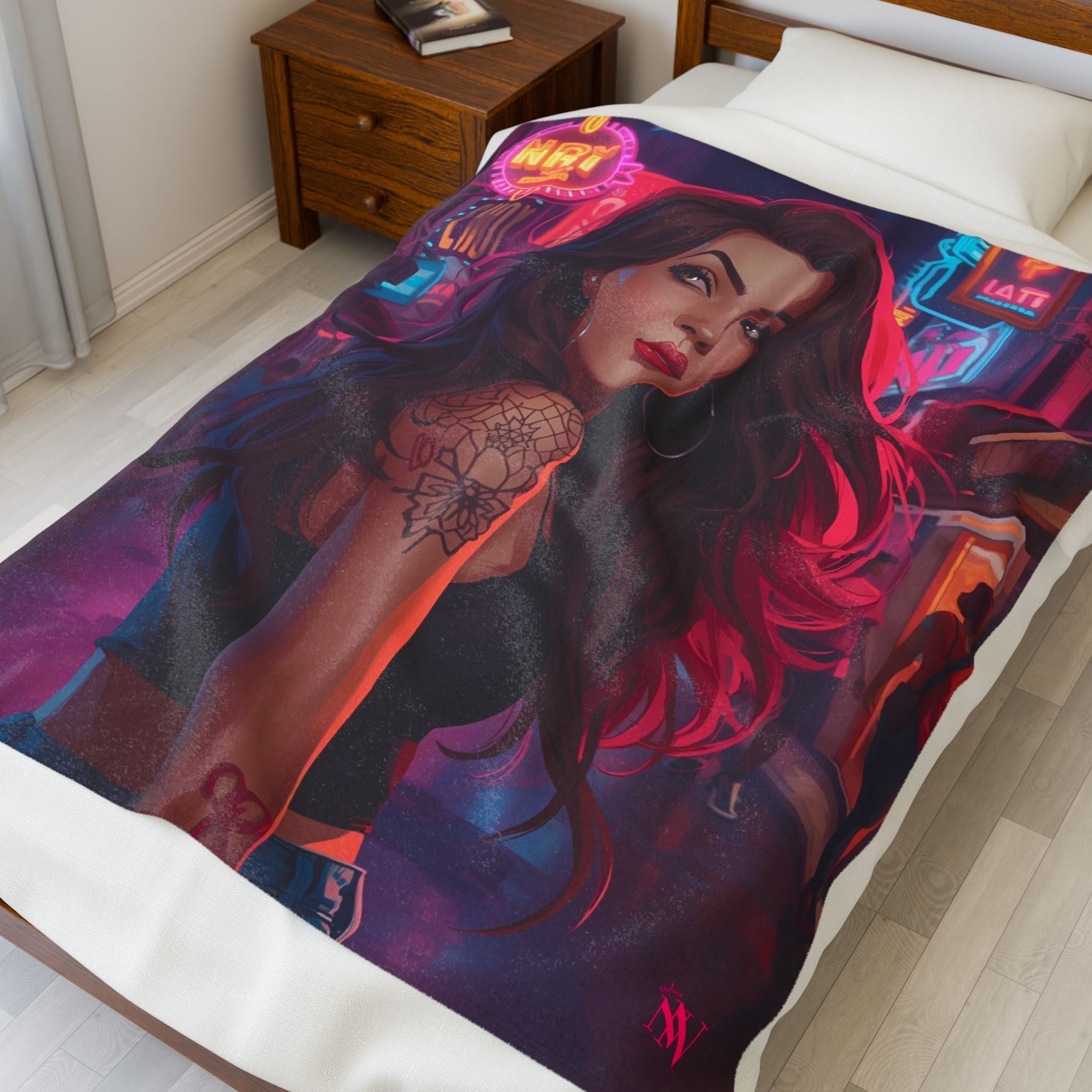 Flirty Girl Graphic | Mix & Match Velveteen Fun-Flirty Lovers’ Blankets