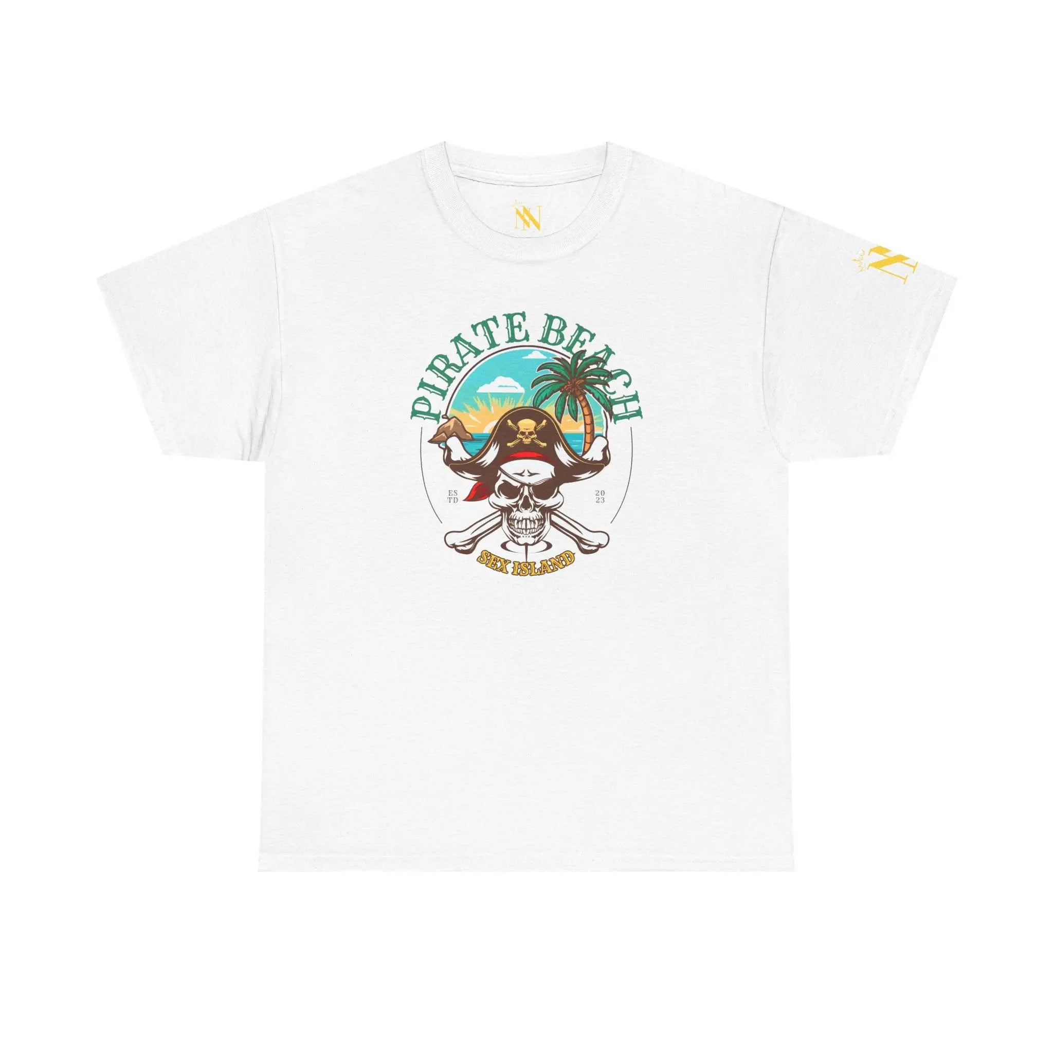 Sex Island Pirate Beach Romantic Couples Sex Gifts 100% Cotton T-Shirt