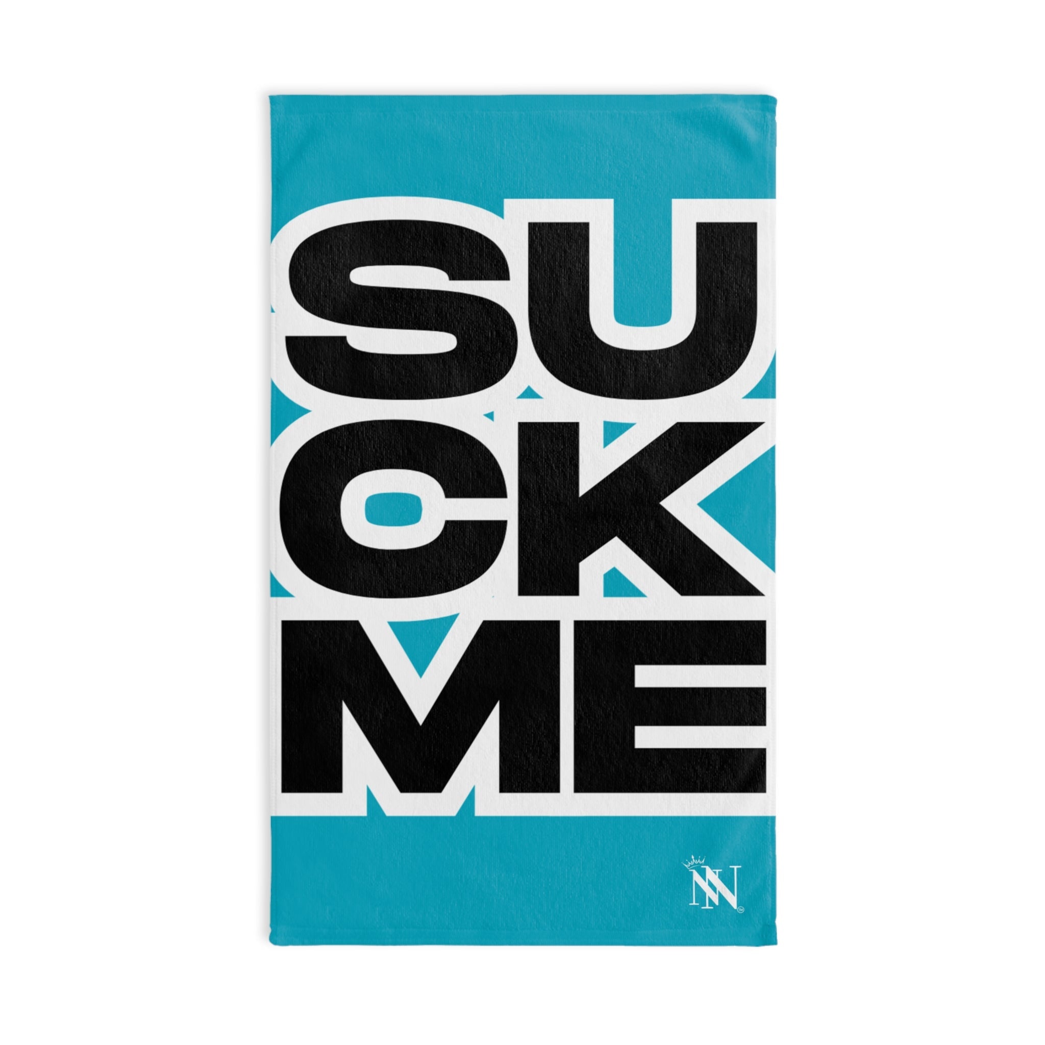 SUCK ME Block Letter Teal Cum Towel