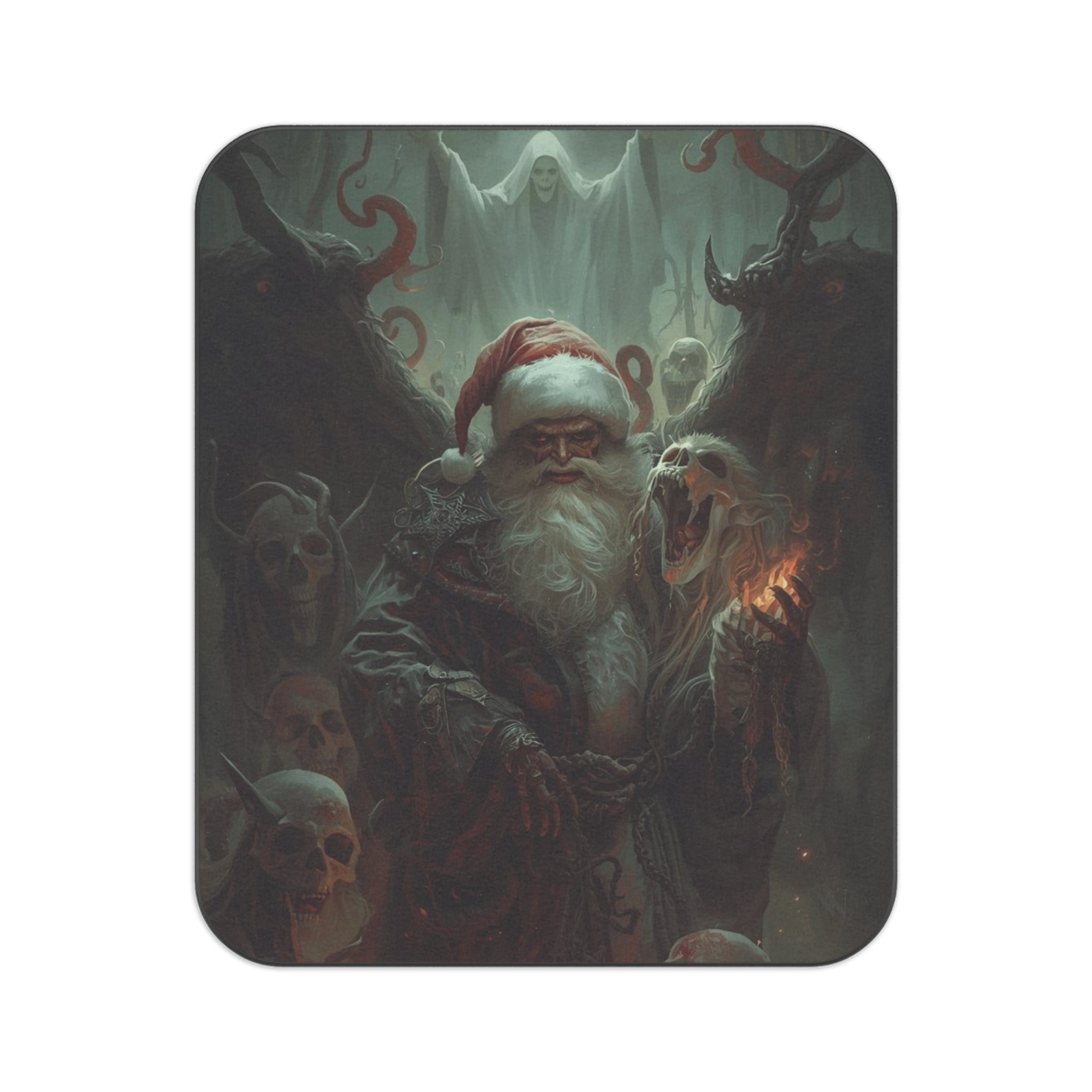 Evil Santa Christmas Fantasy | Mix Match Fun-Flirty Lovers’ Water-Resistant Blankets