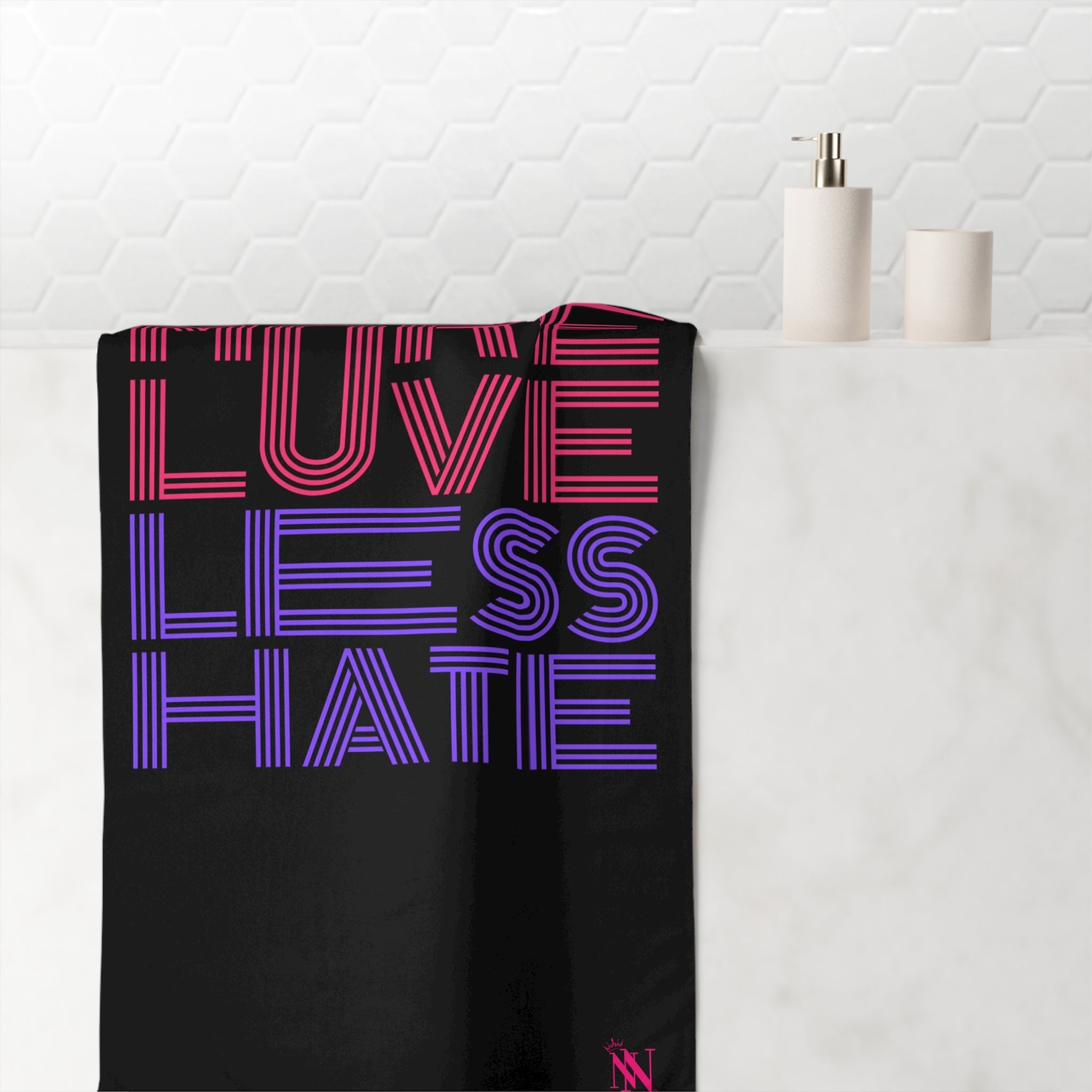 More Love Less Hate Extra Large Towel for Sex