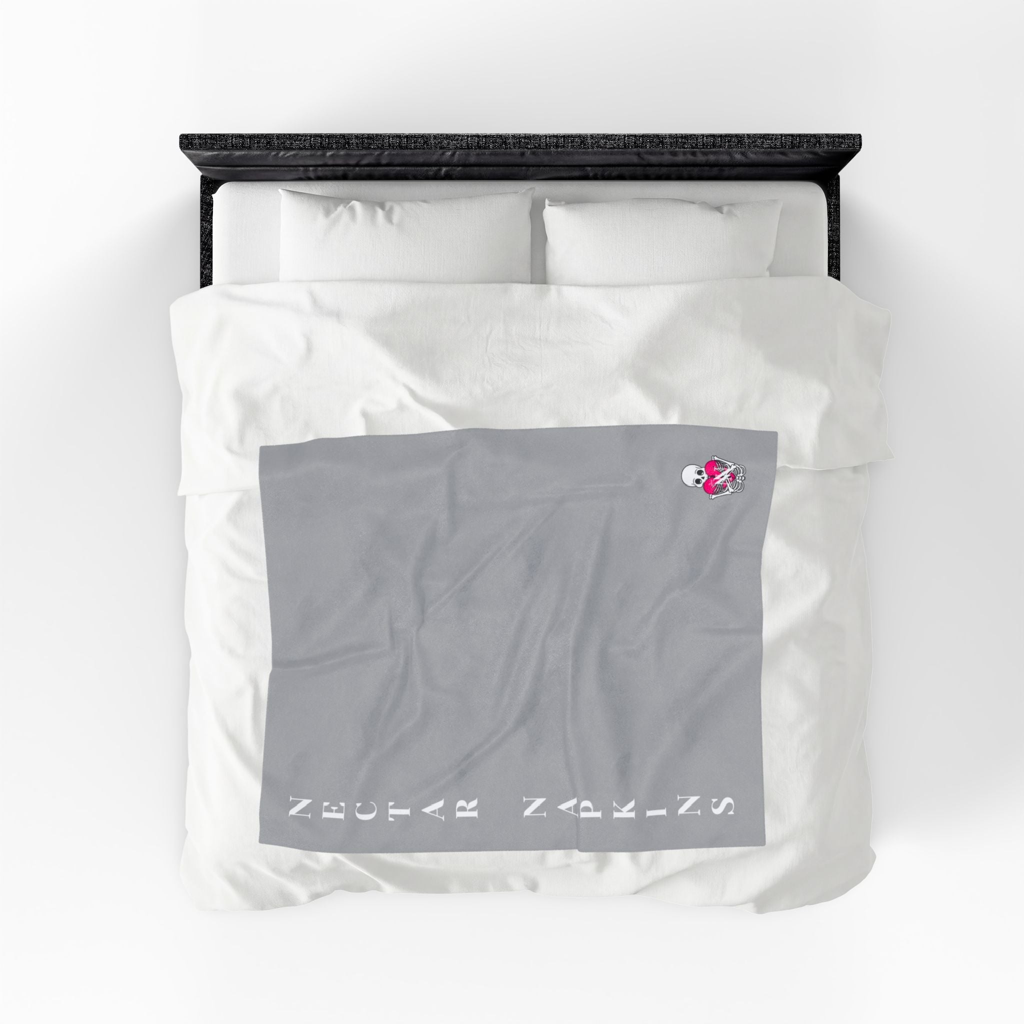 Nectar Napkins Brand Light Grey Love Blanket