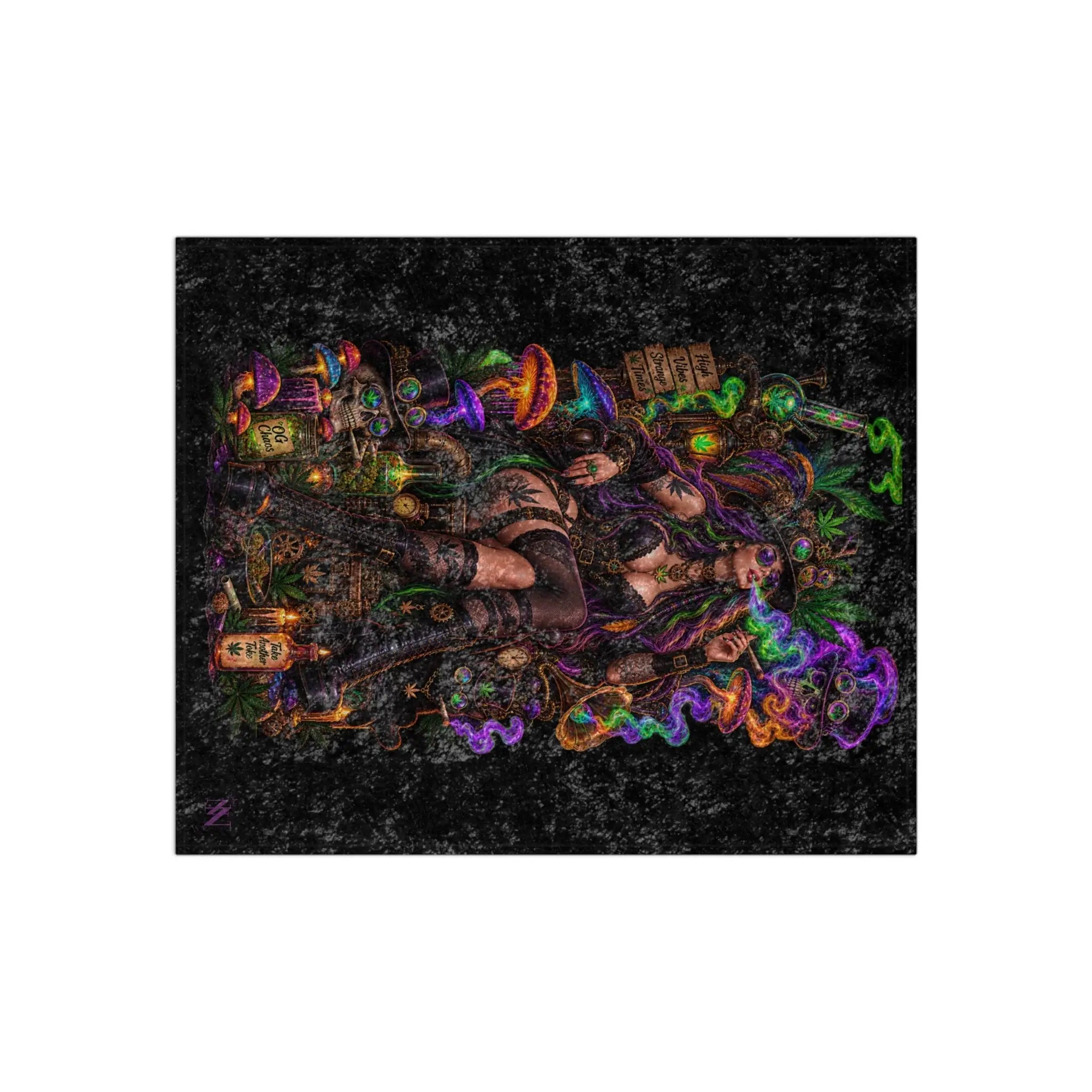 420 Wicked Fantasy Crushed Velvet Blanket