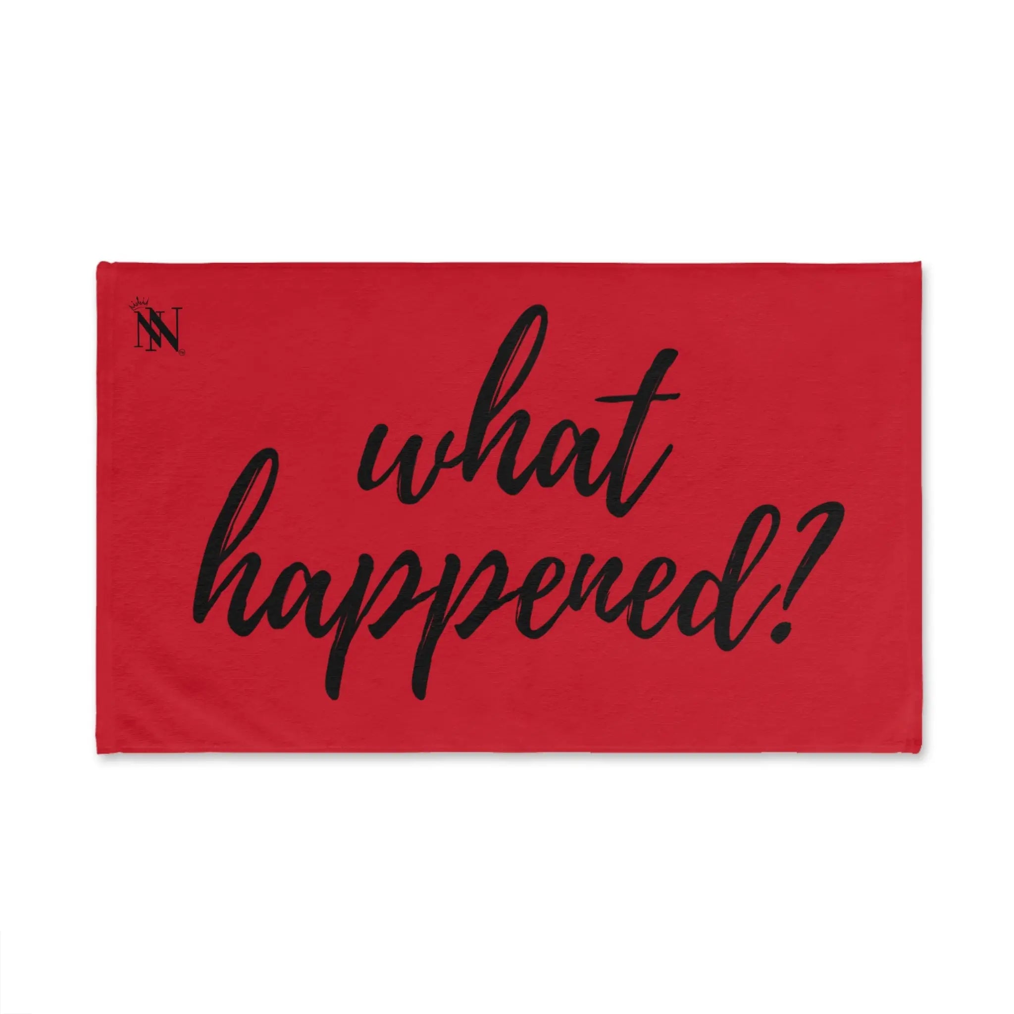What Happened? Red Cum Towel