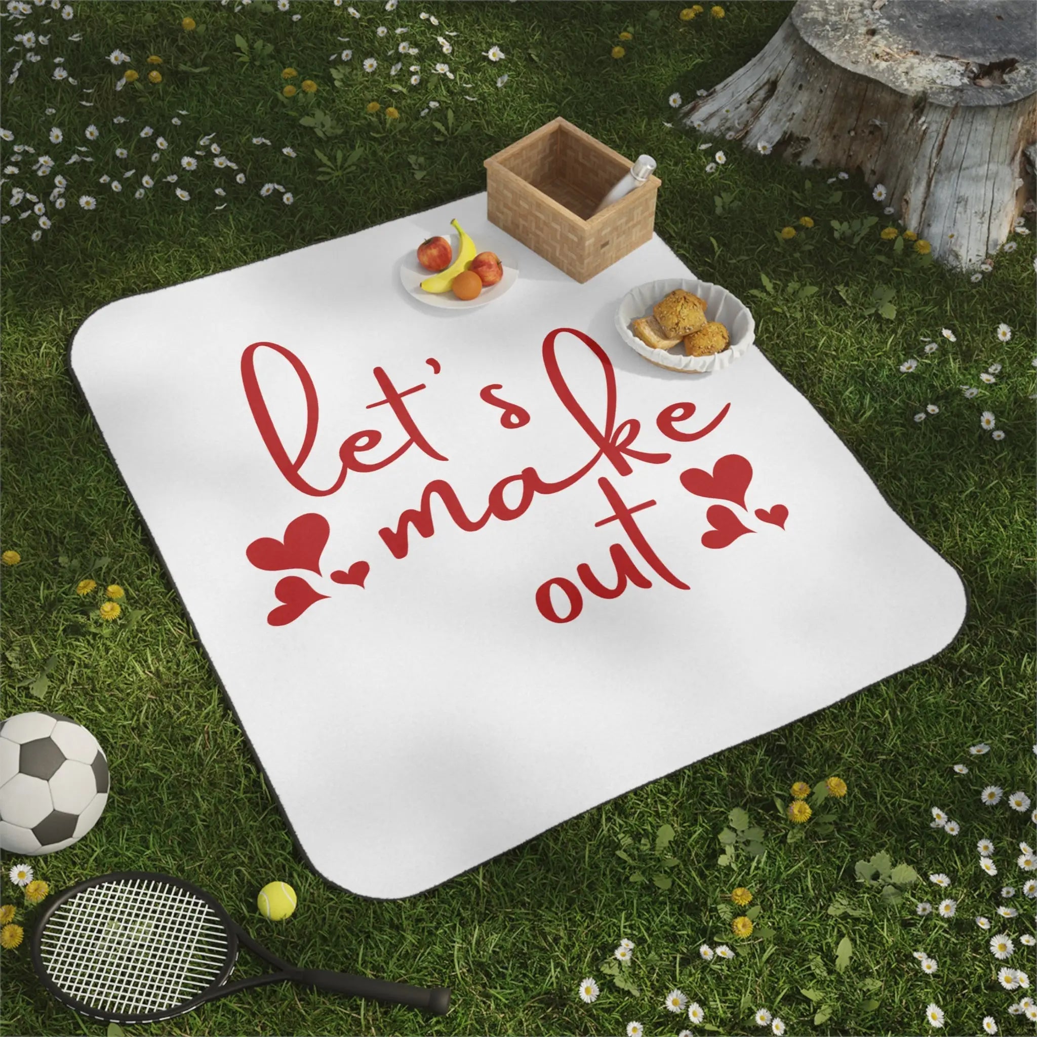 Let’s Make Out Hearts Sex Blanket