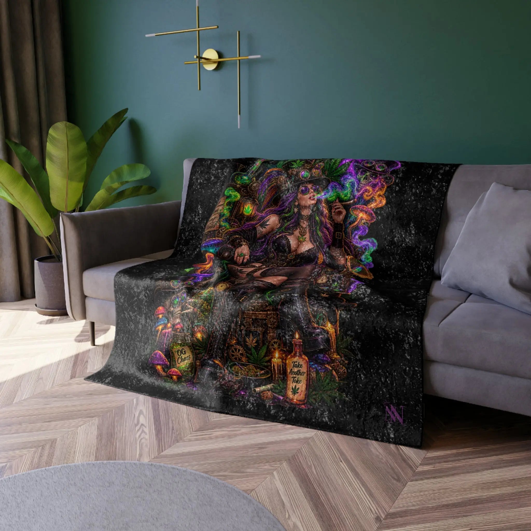 420 Wicked Fantasy Crushed Velvet Blanket