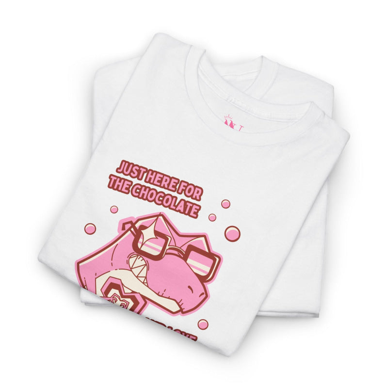 Just Here for the Chocolate | Mix & Match Cotton Unisex Fun-Flirty Lovers’ T-Shirts