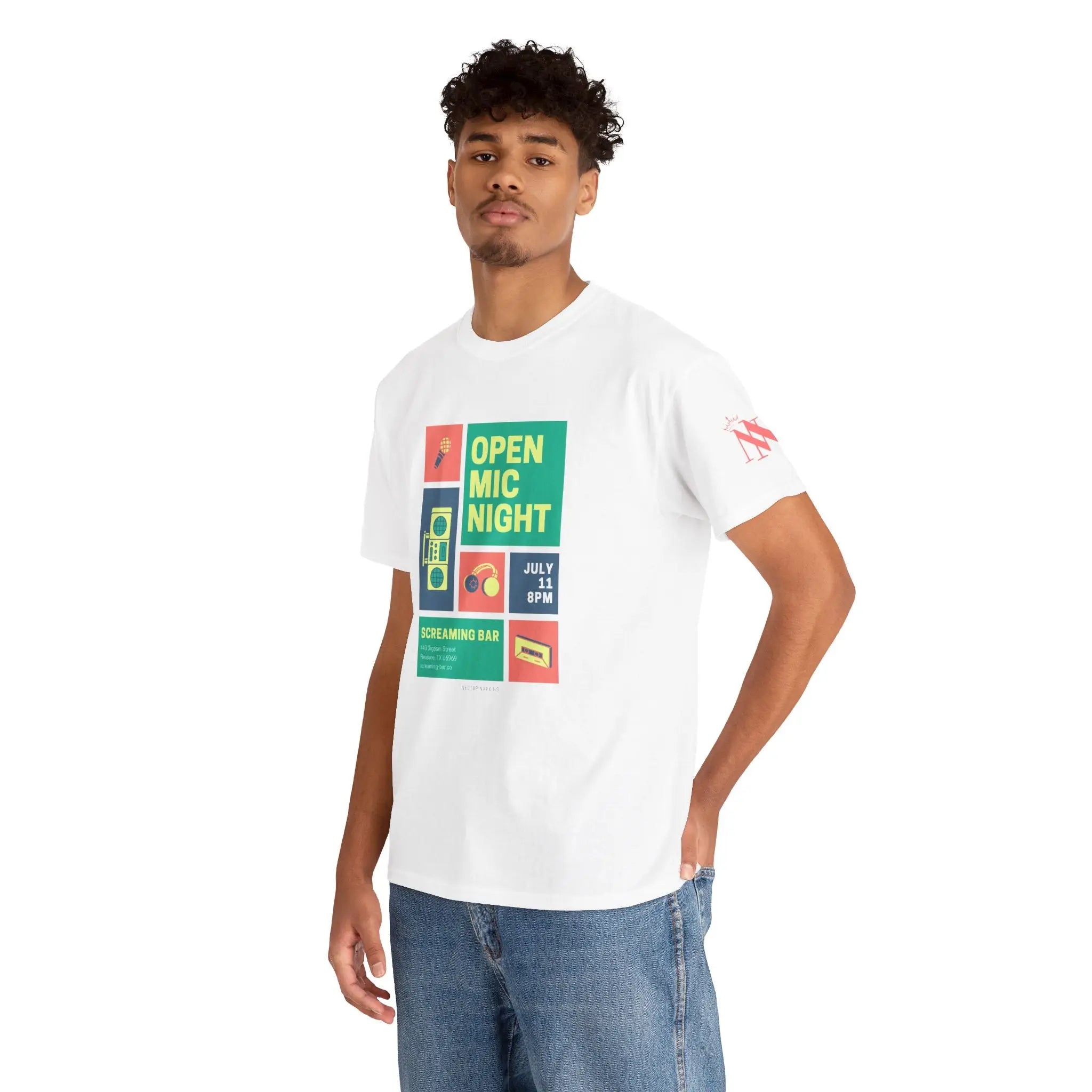 Open Mic Night | Mix & Match Cotton Unisex Fun-Flirty Loversโ T-Shirts