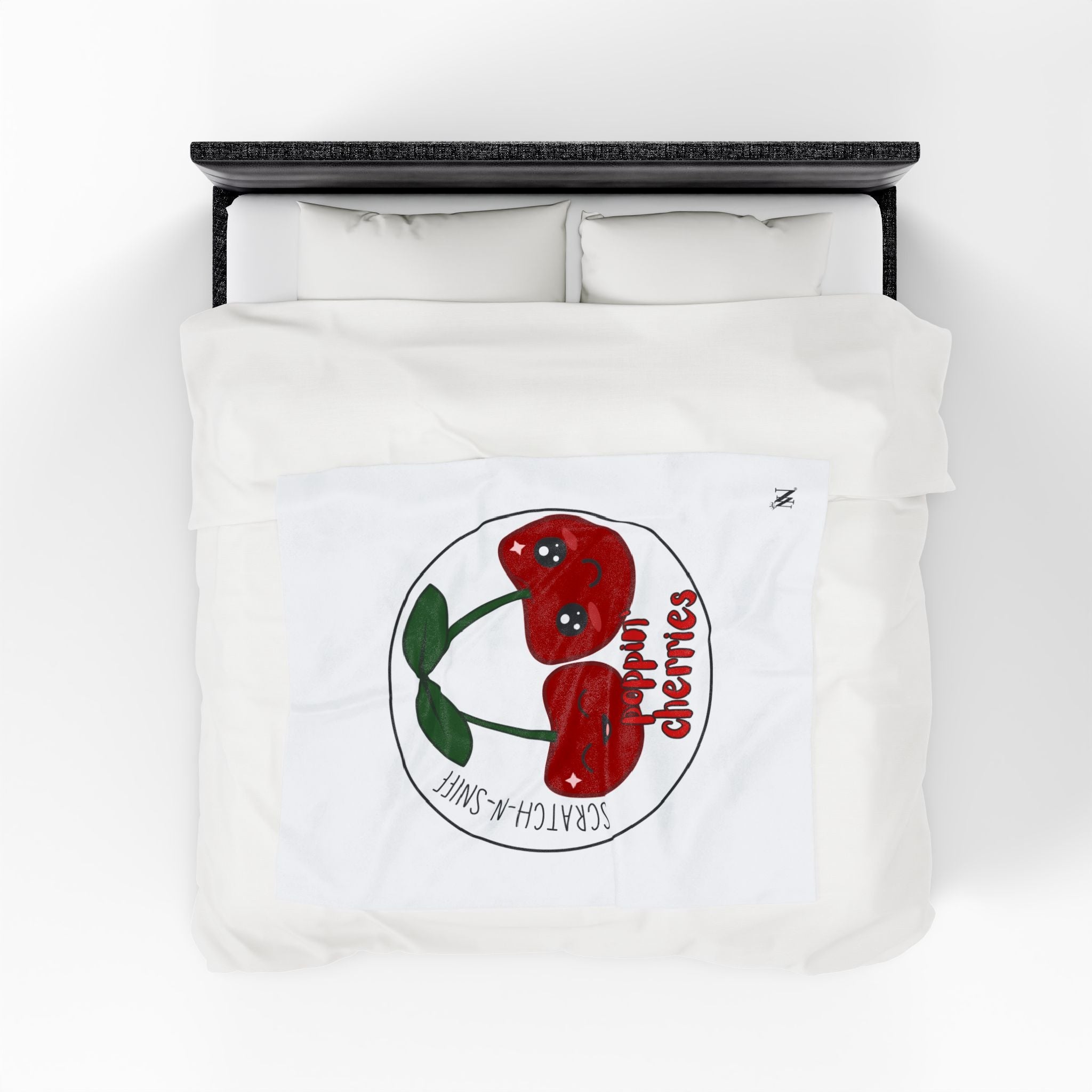 Poppinā Cherries Scratch N Sniff | Mix & Match Fun-Flirty Loversā Blankets
