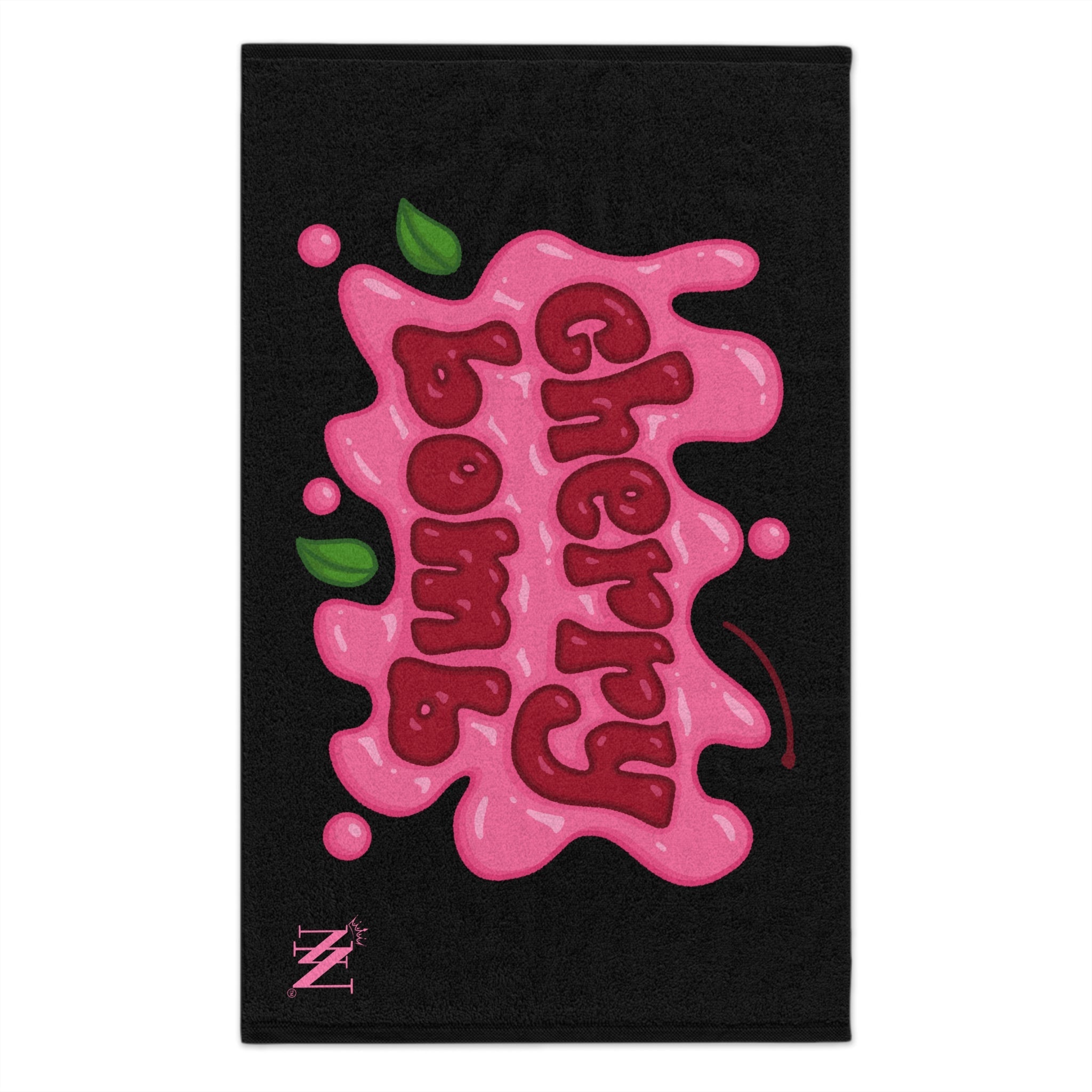 Cherry Bomb Black | Mix & Match Soft Fun-Flirty Lovers’ Towels