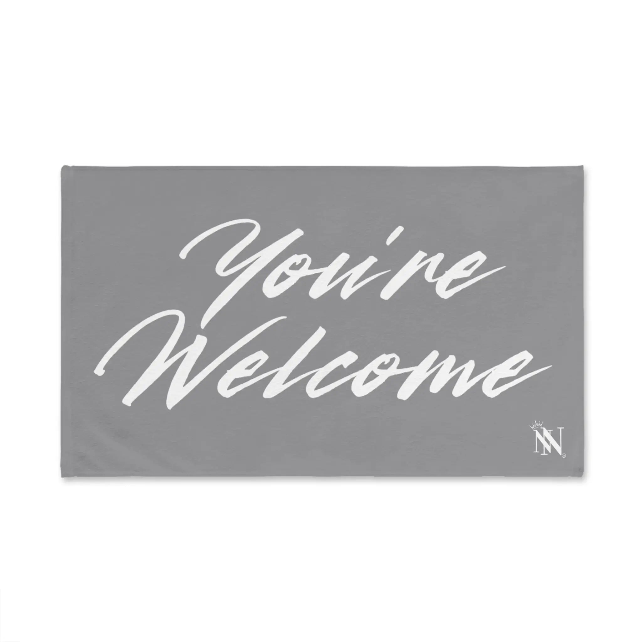 Simply Youâre Welcome Gray Cum Towel