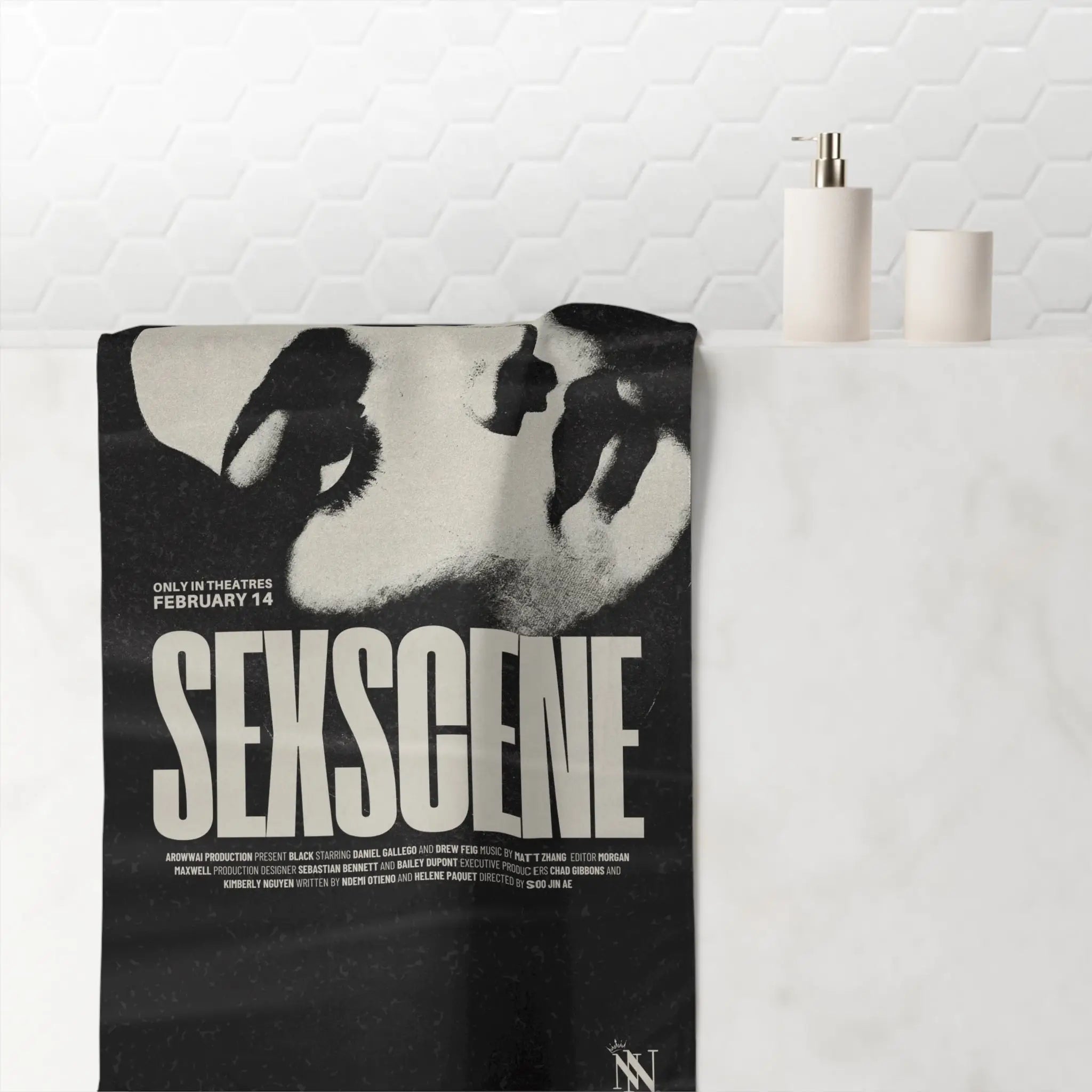 Sex Scene Movie Poster | Mix & Match XL Fun-Flirty Lovers’ Towels