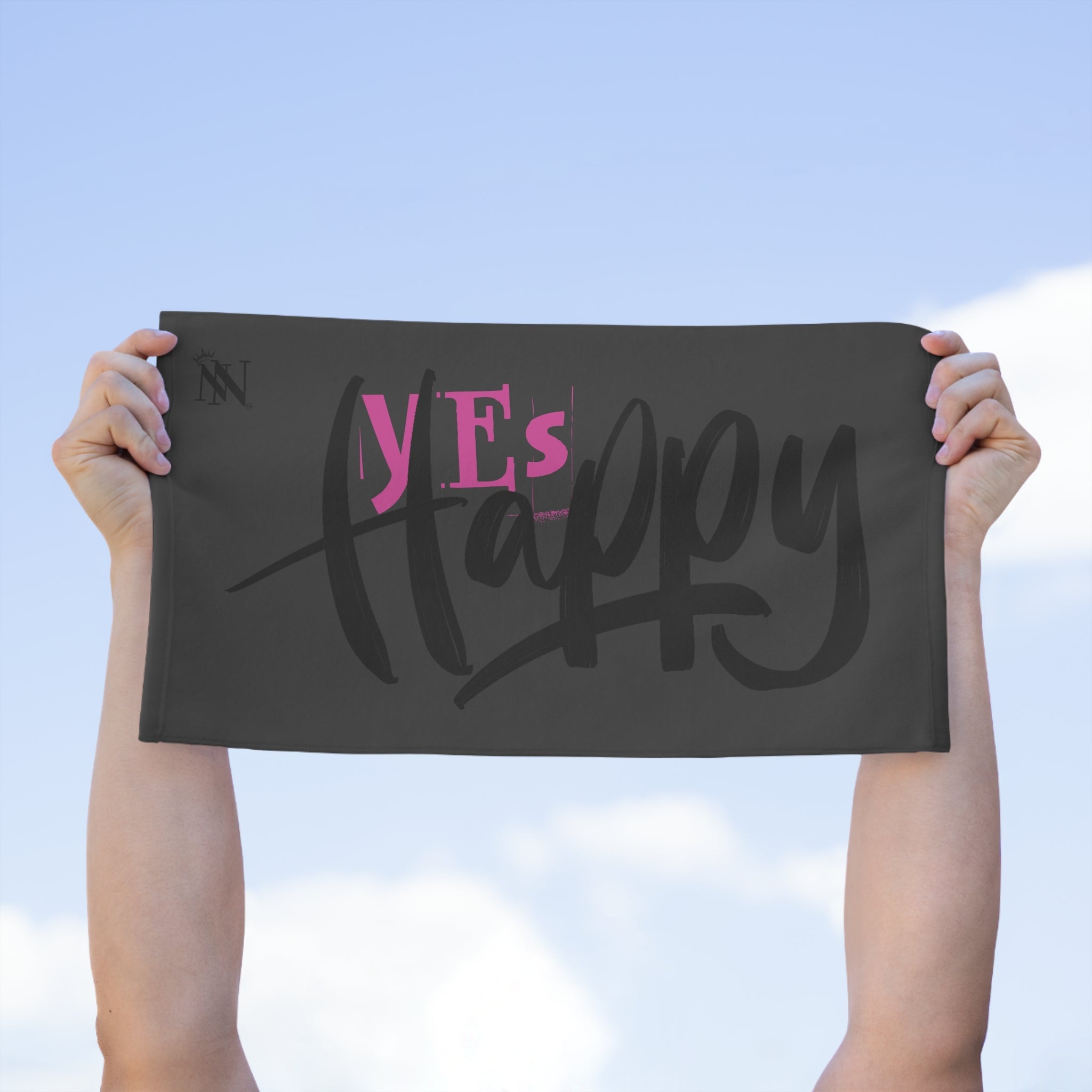 Yes Happy Dark Grey | Mix & Match Soft Fun-Flirty Lovers’ Towels