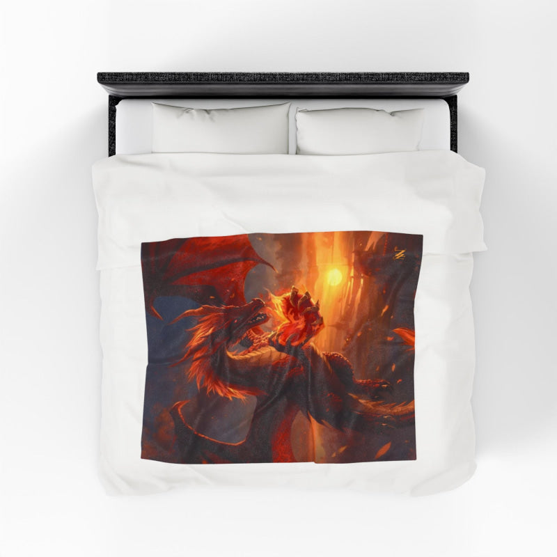 Hearts of Fire Dragon Fantasy | Mix & Match Soft Fun-Flirty Lovers’ Blankets