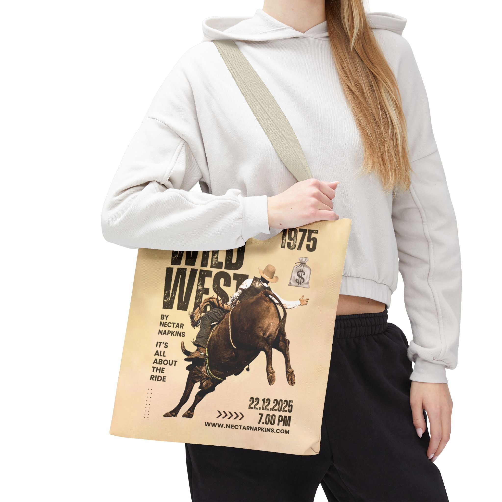 Wild West Poster Cute Flirty Fun Everyday Weekend Tote Bag