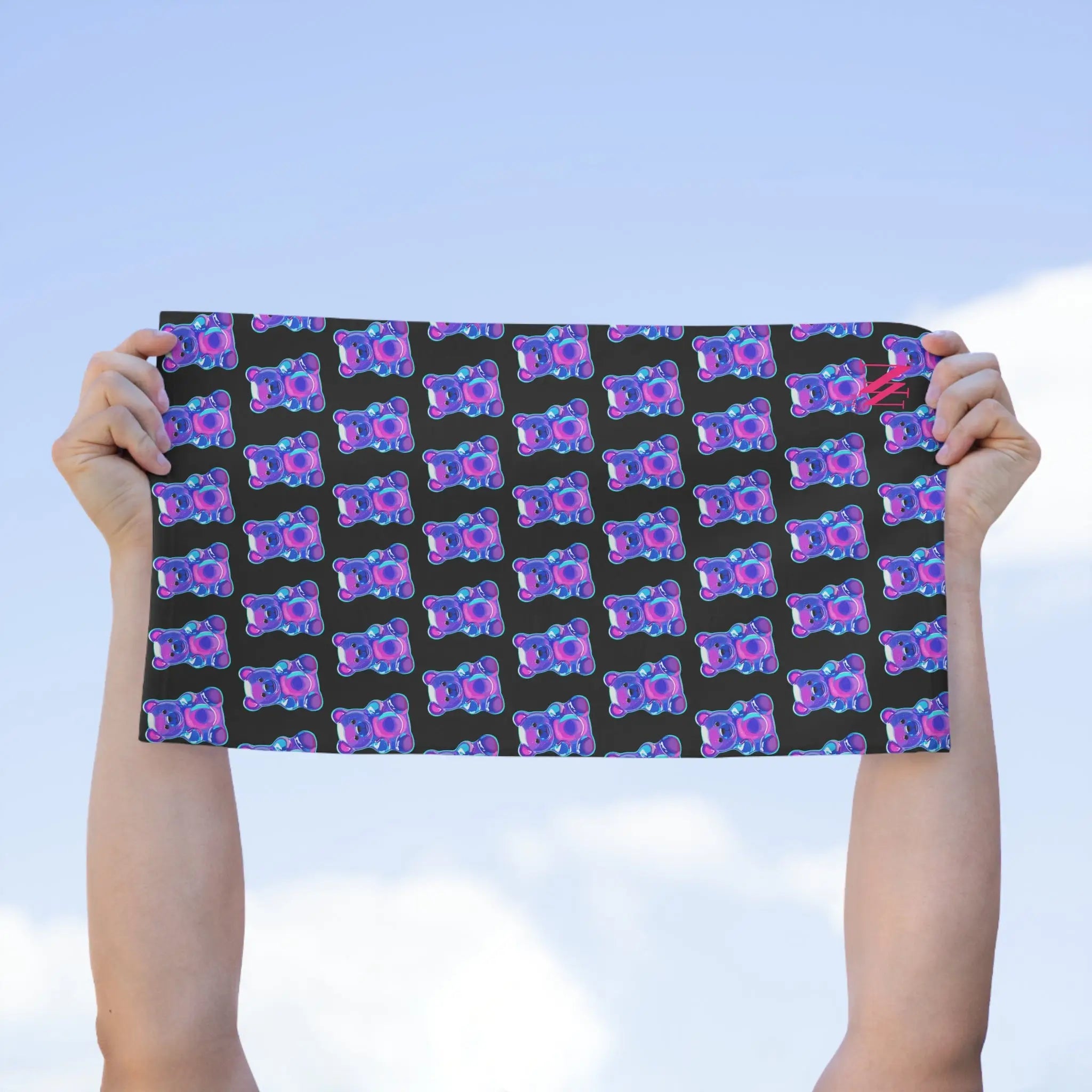Yummy Bear Pattern Black | Mix & Match Soft Fun-Flirty Lovers’ Towels
