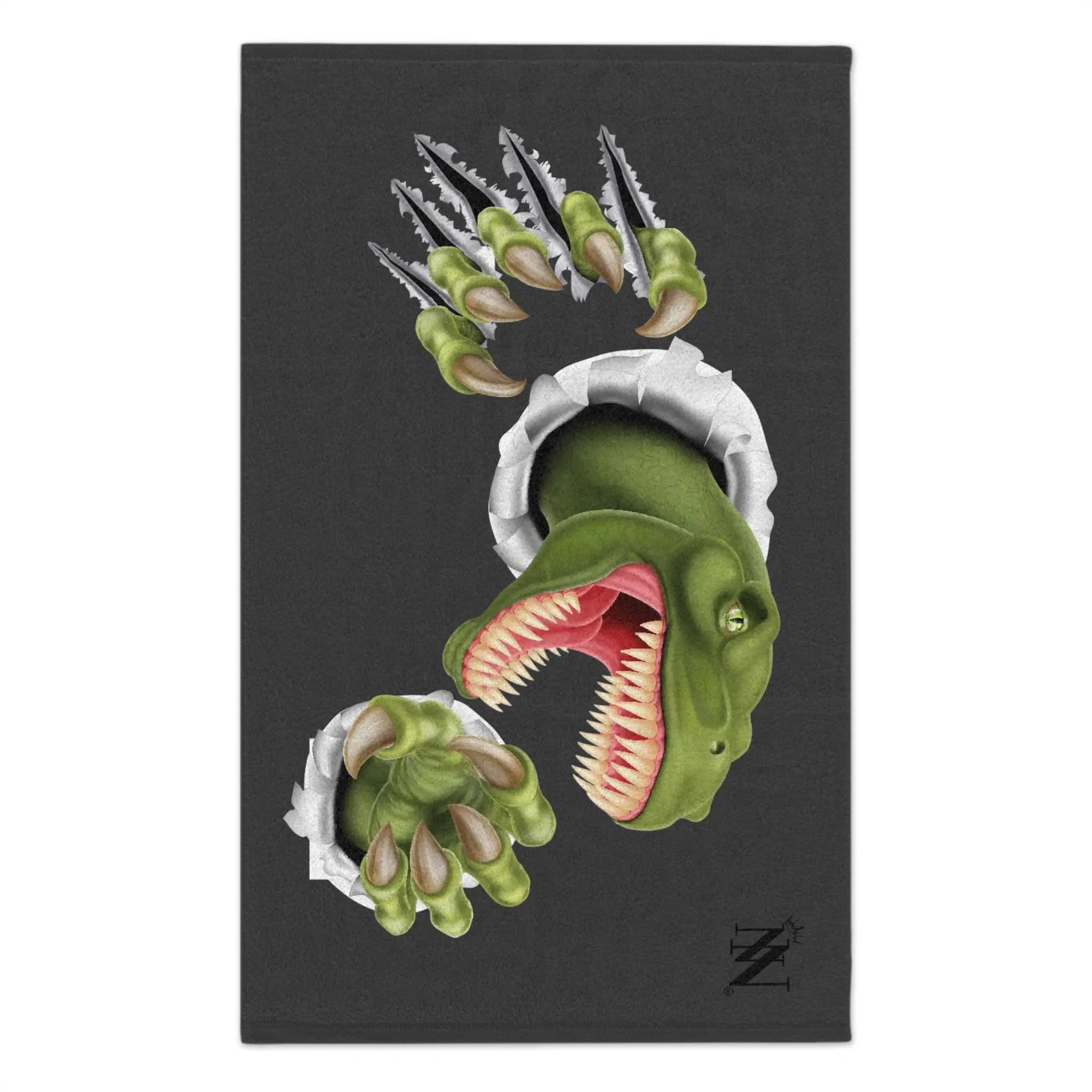 Like a Dinosaur Dark Grey | Mix & Match Soft Fun-Flirty Lovers’ Towels