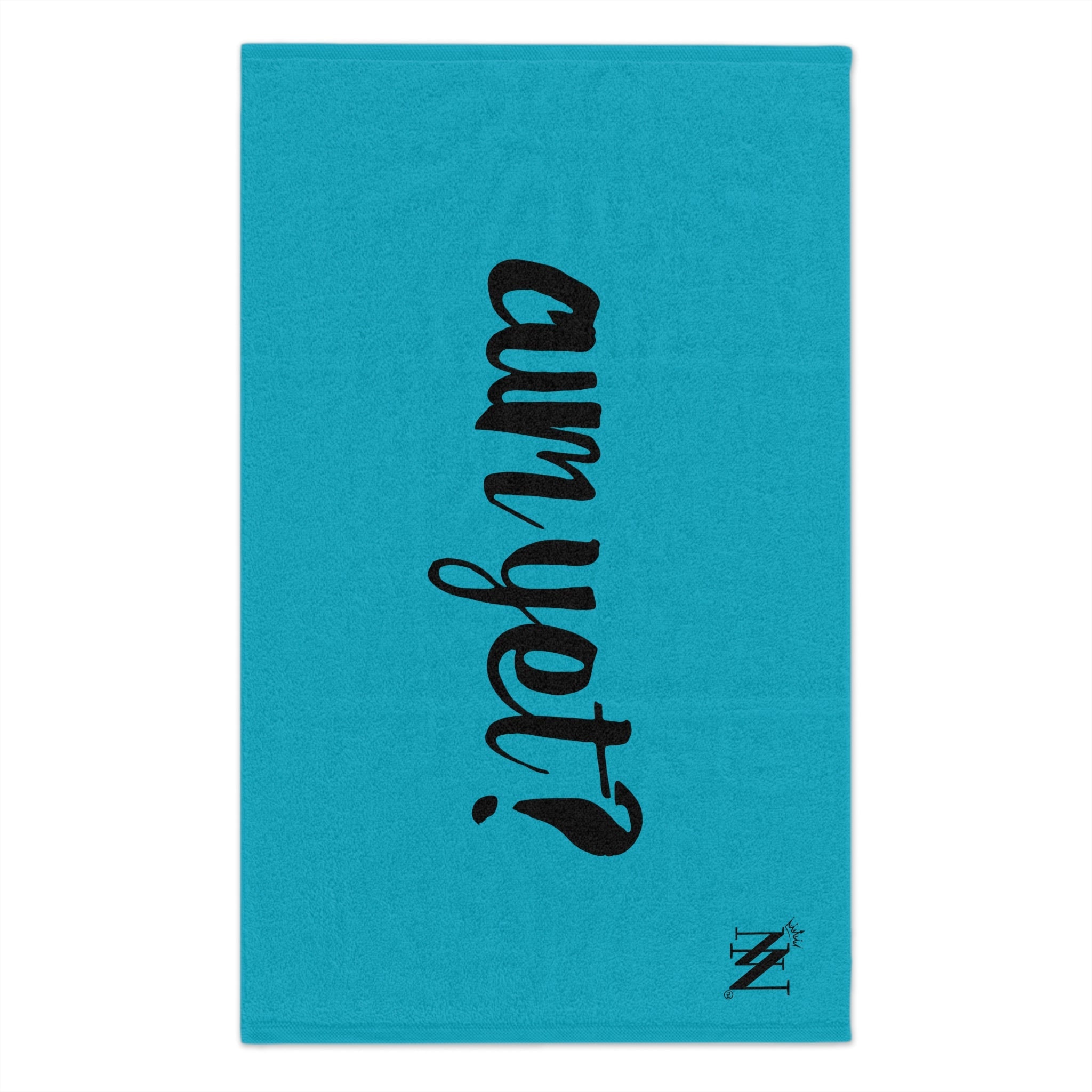 Cum Yet? Teal | Mix & Match Soft Fun-Flirty Lovers’ Towels