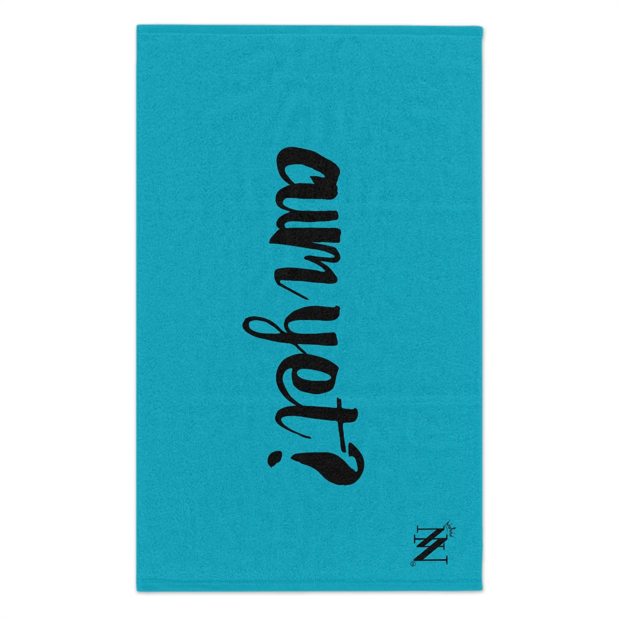 Cum Yet? Teal | Mix & Match Soft Fun-Flirty Lovers’ Towels
