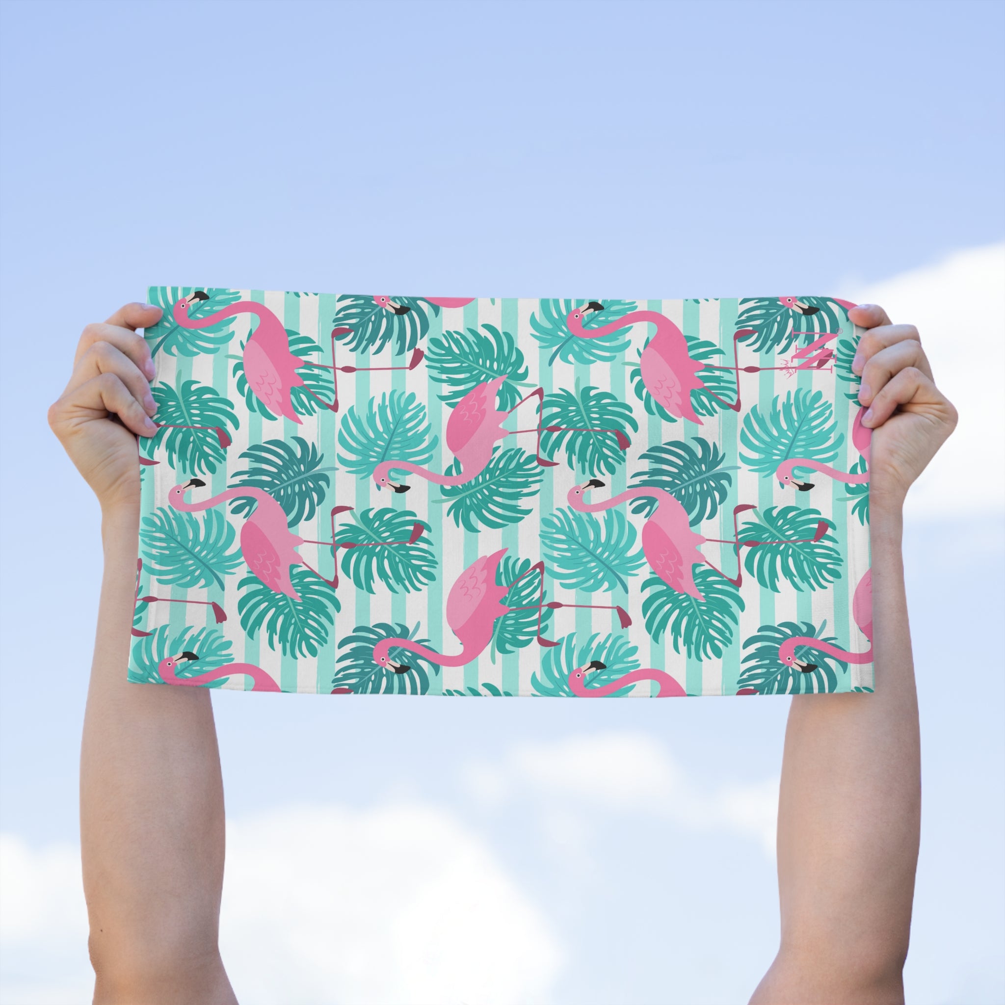 Pink Flamingo Hawaiian Shirt | Mix & Match Soft Fun-Flirty Lovers’ Towels
