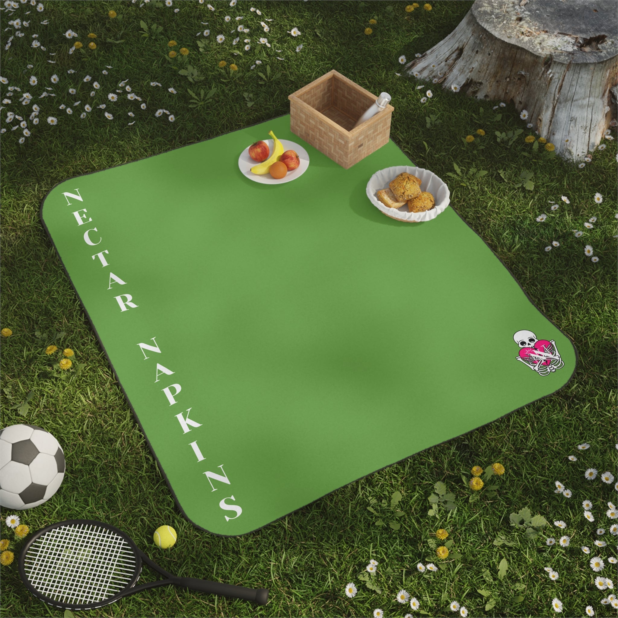 Nectar Napkins Brand Lime Green Water-Resistant Sex Blanket