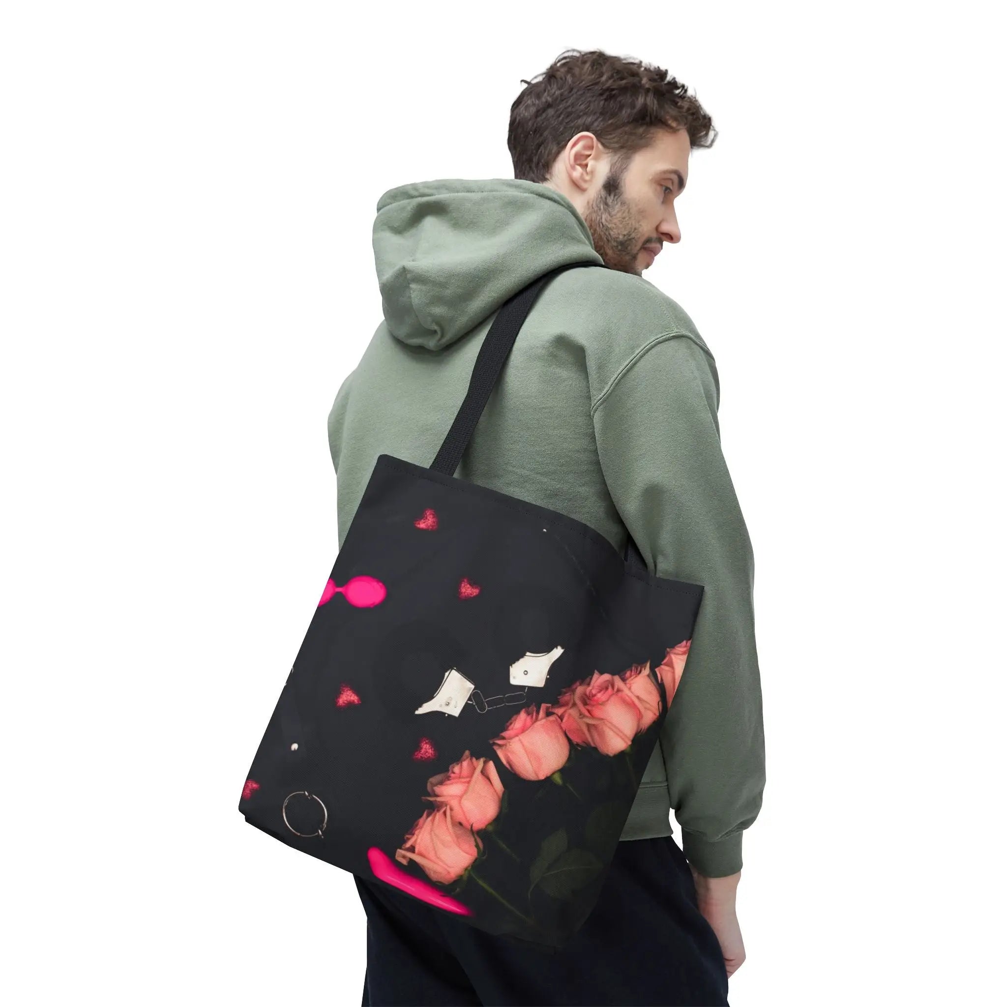 Furry Hand Cuffs & Roses Photograph Tote Bag