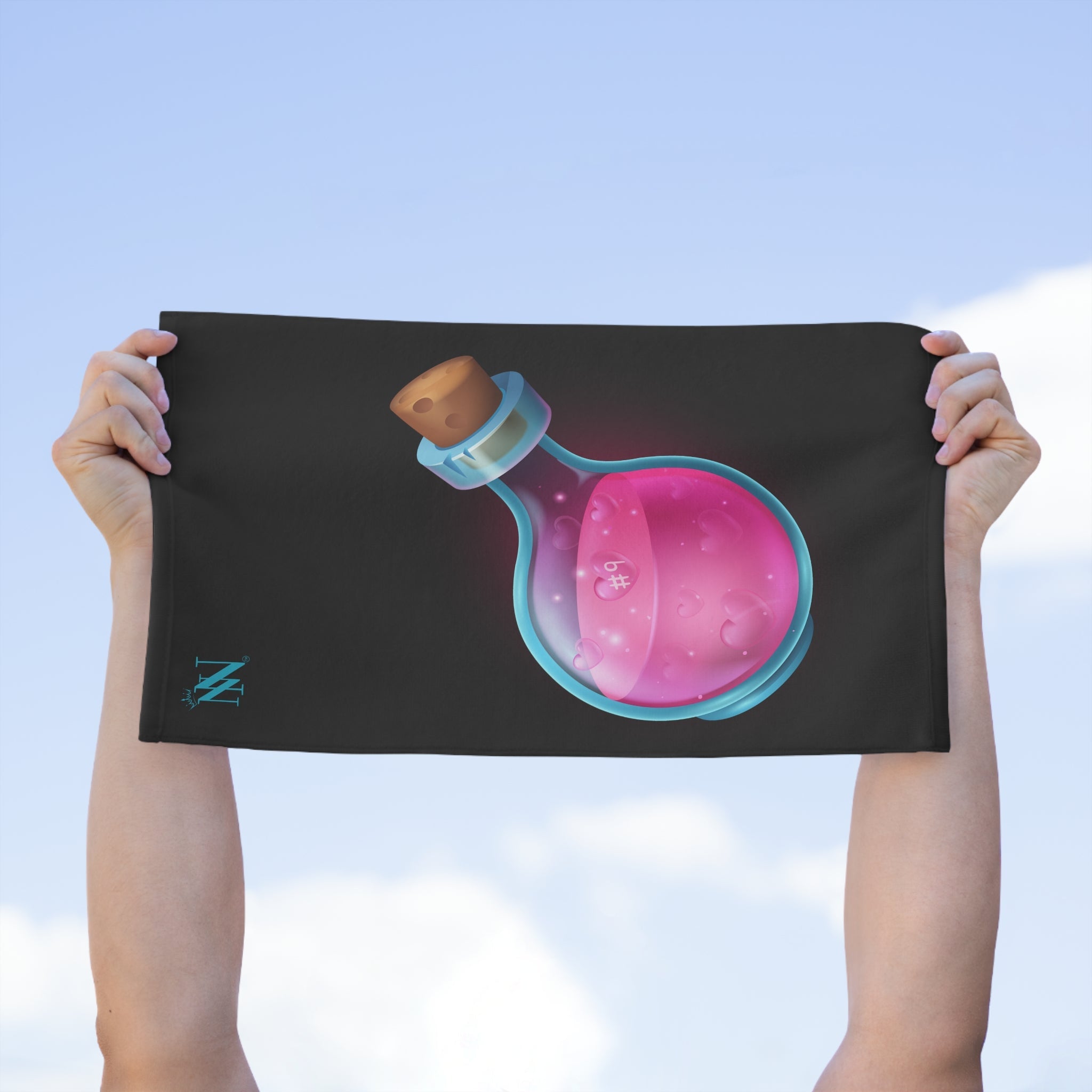 Love Potion #9 Black | Mix & Match Soft Fun-Flirty Lovers’ Towels