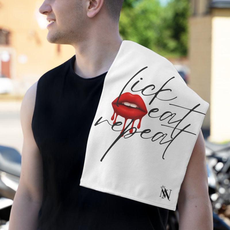 Lick Eat Repeat | Mix & Match Soft Fun-Flirty Lovers’ Towels