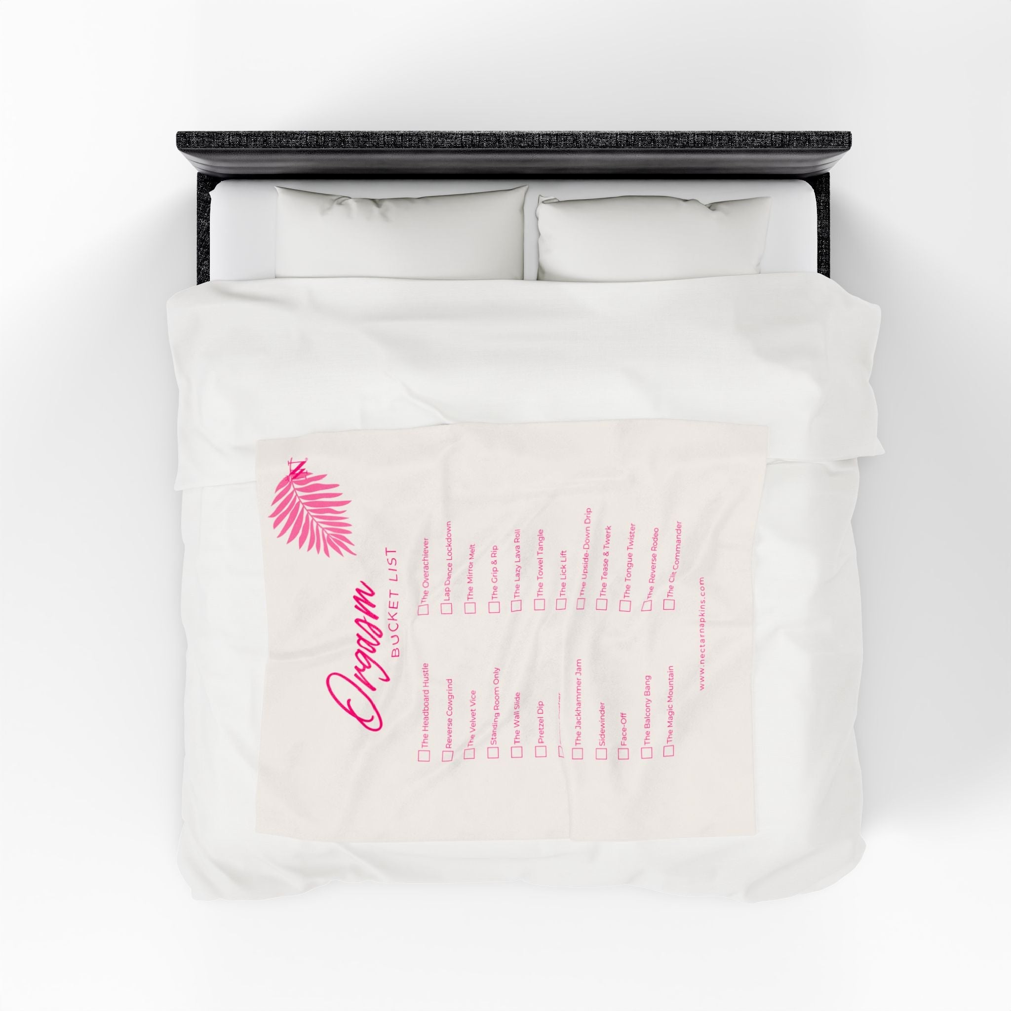 Orgasm Bucket List | Mix & Match Fun-Flirty Lovers’ Blankets