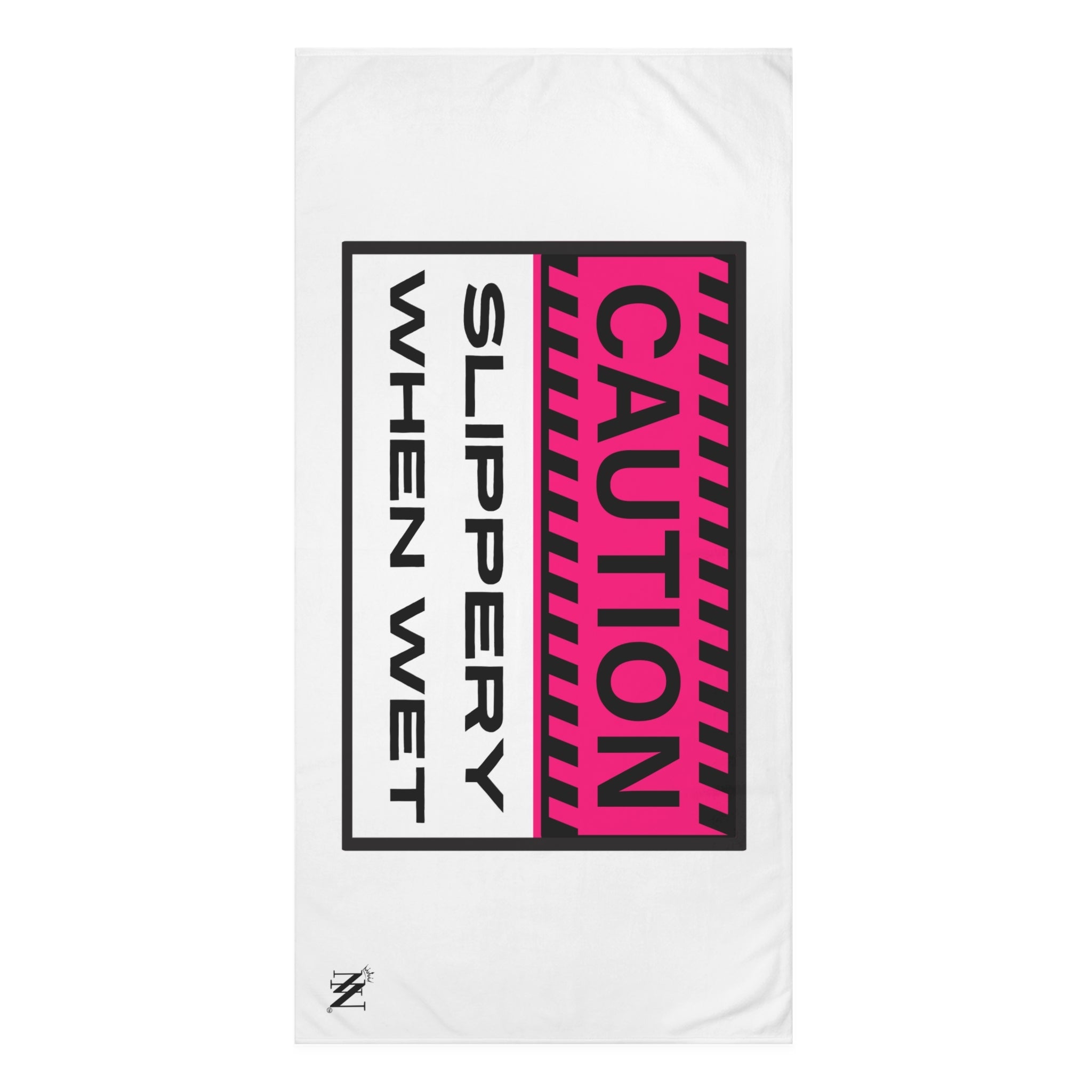 Caution Slippery When Wet | Mix & Match Naughty XL Fun-Flirty Lovers’ Towels