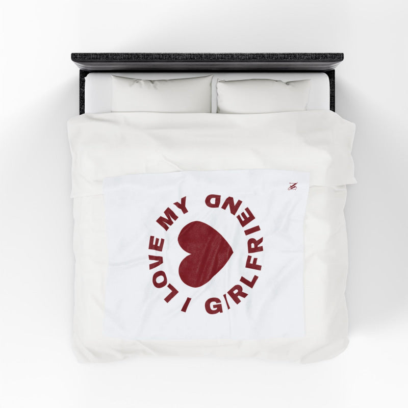 I Love My Girlfriend Heart | Mix & Match Soft Fun-Flirty Lovers’ Blankets