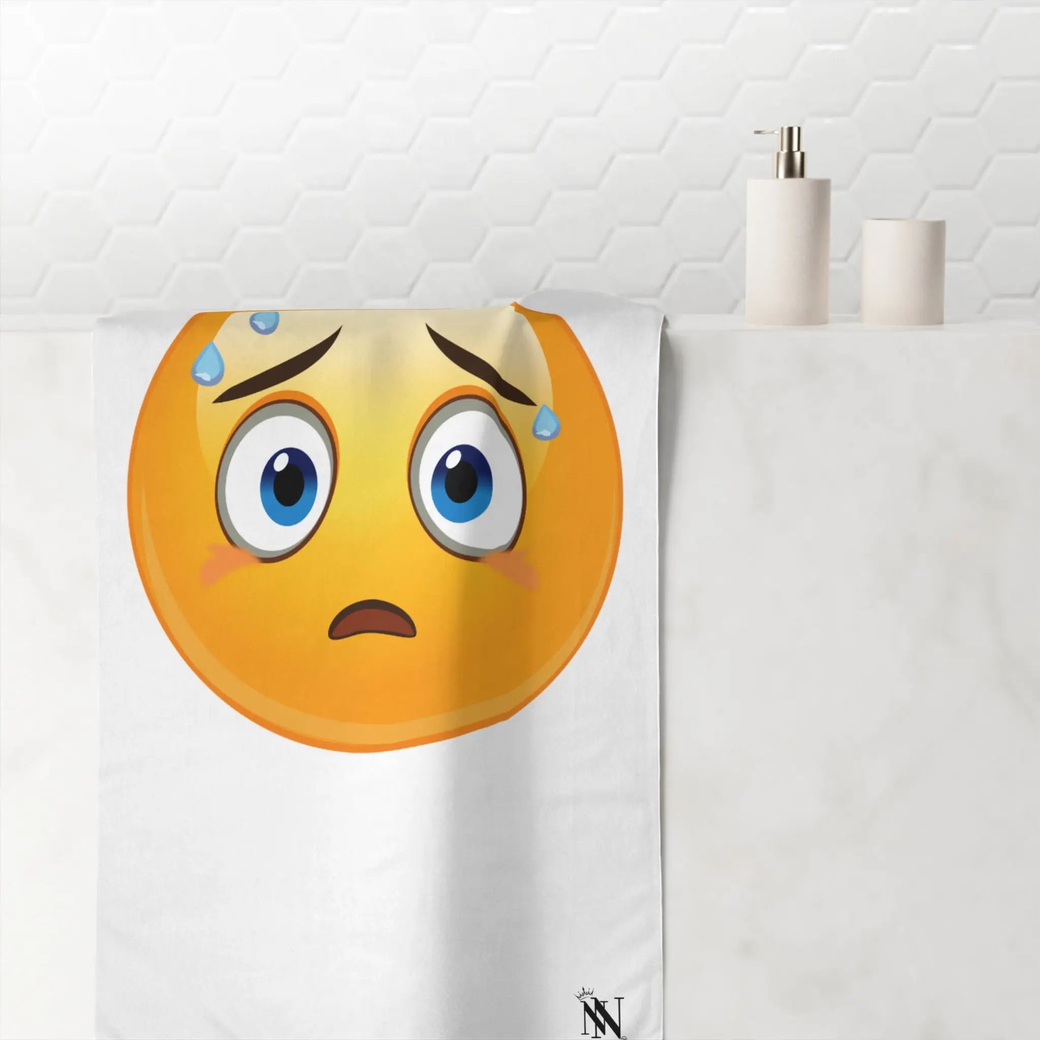 Sweating It Emoji Extra Large Towel