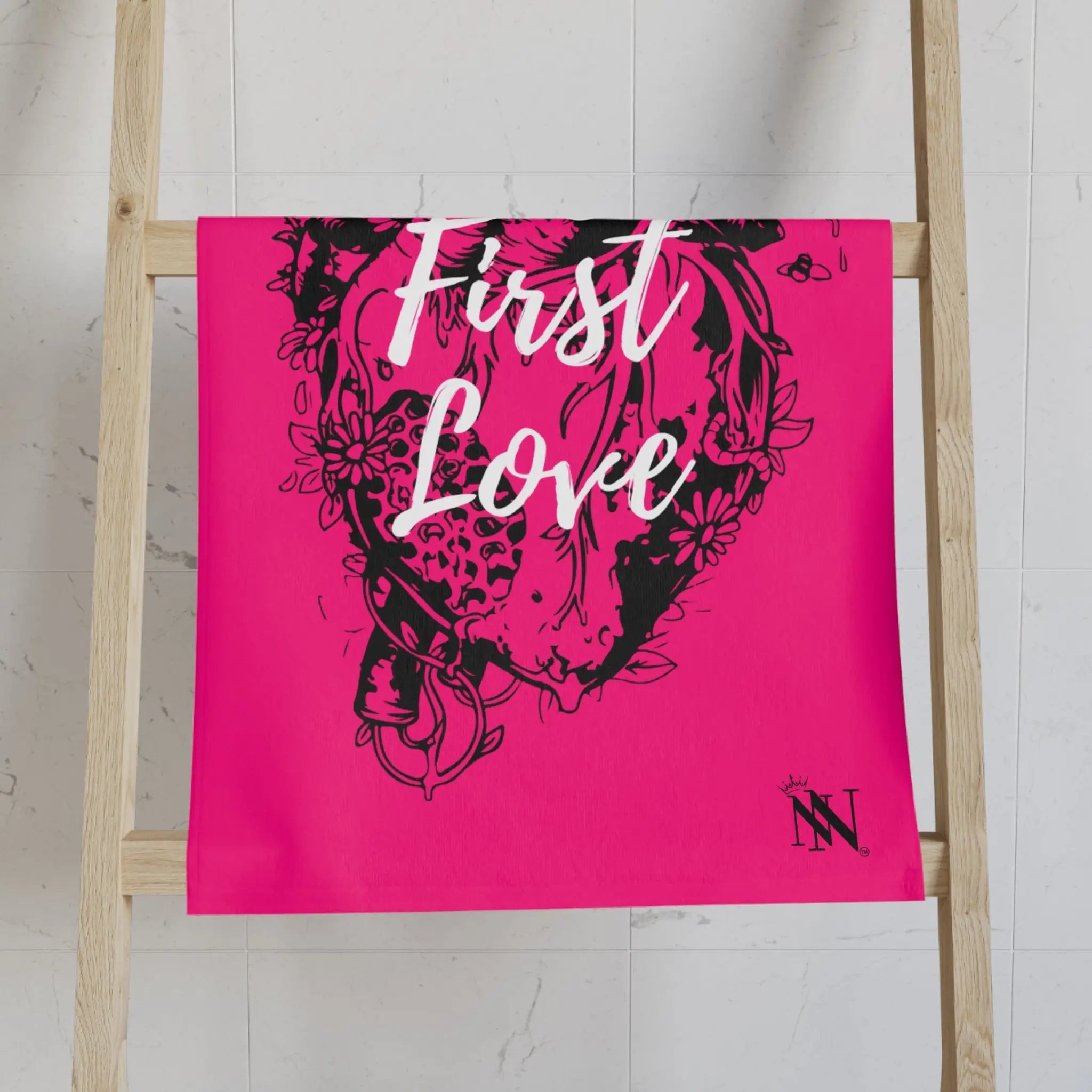 My First Love Real Heart & Flowers Cum Towel