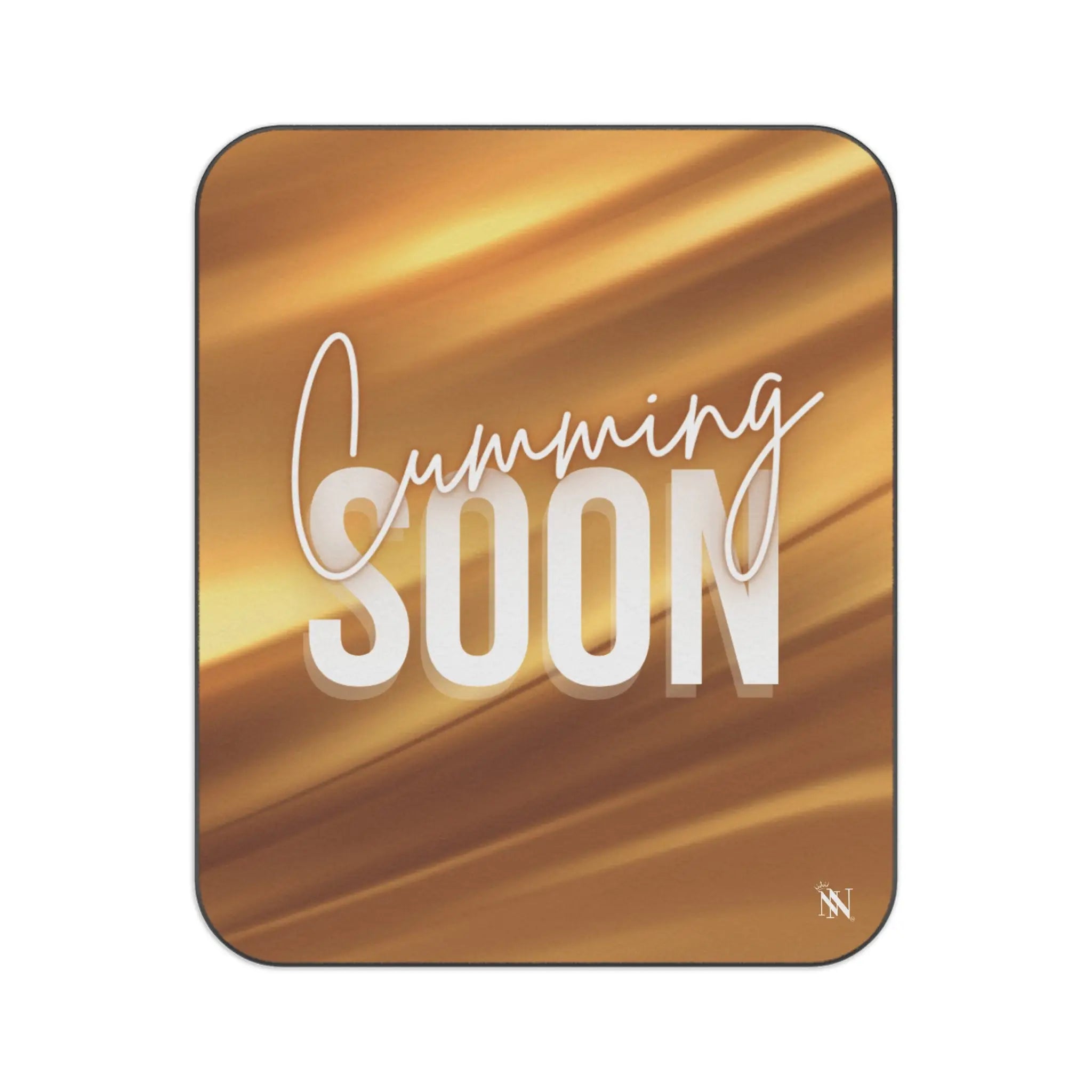 Cumming Soon 24k Gold Print Sex Blanket