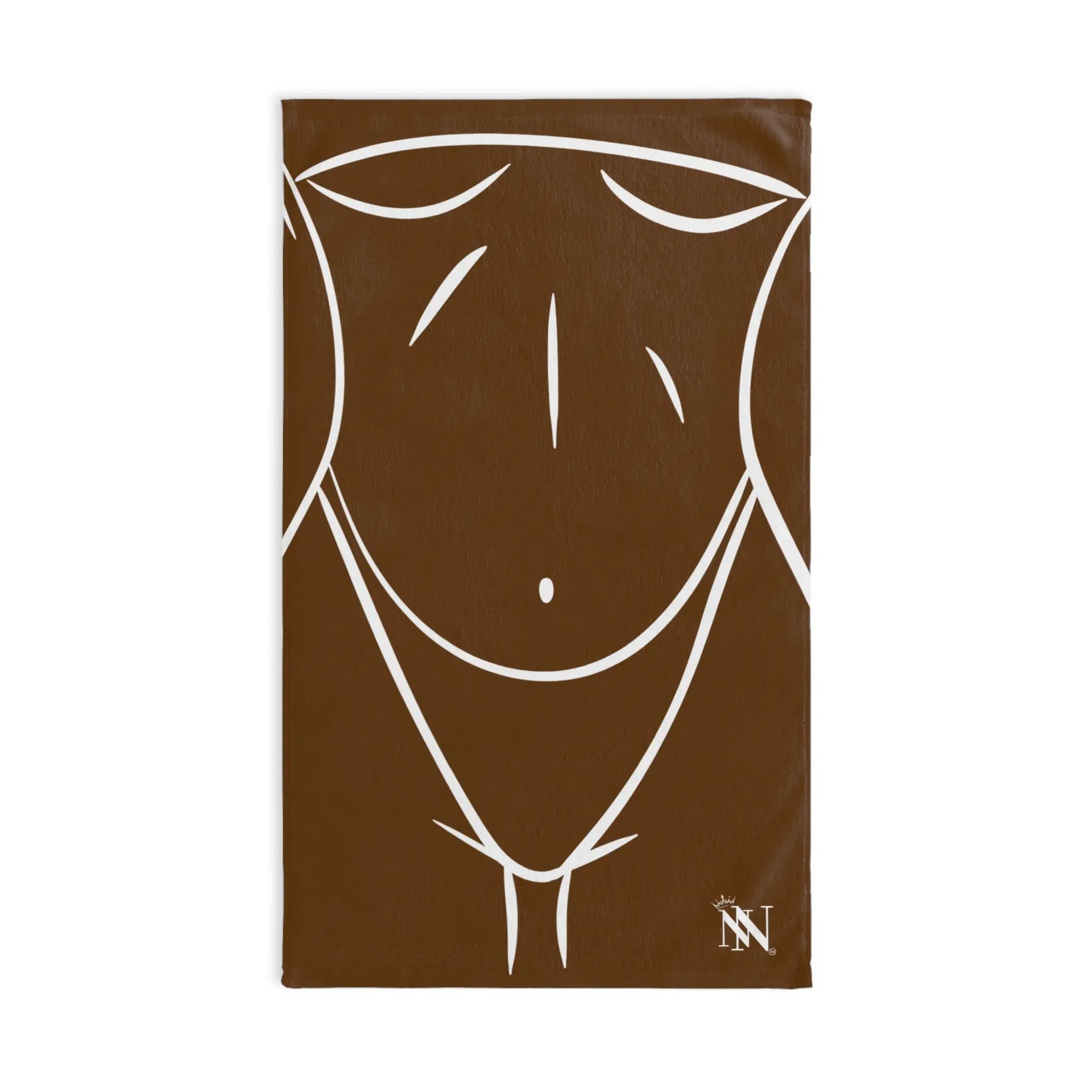 Sexy Female Outline Brown Cum Towel