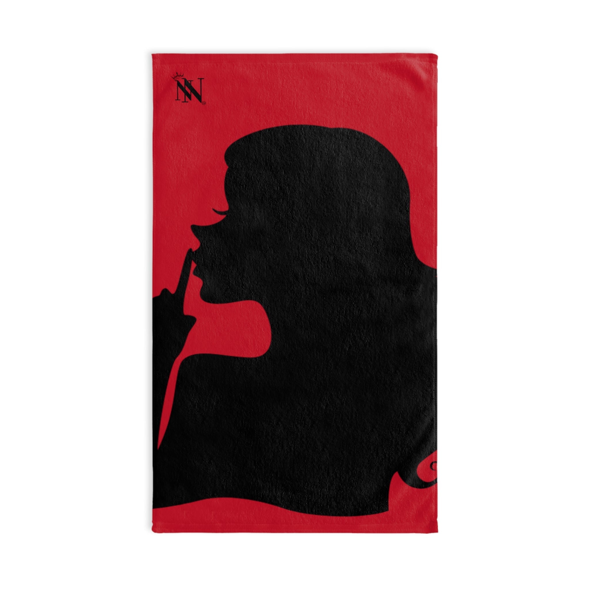 SHHH Girl Silhouette Red | Mix & Match Classic Fun-Flirty Lovers’ Towels