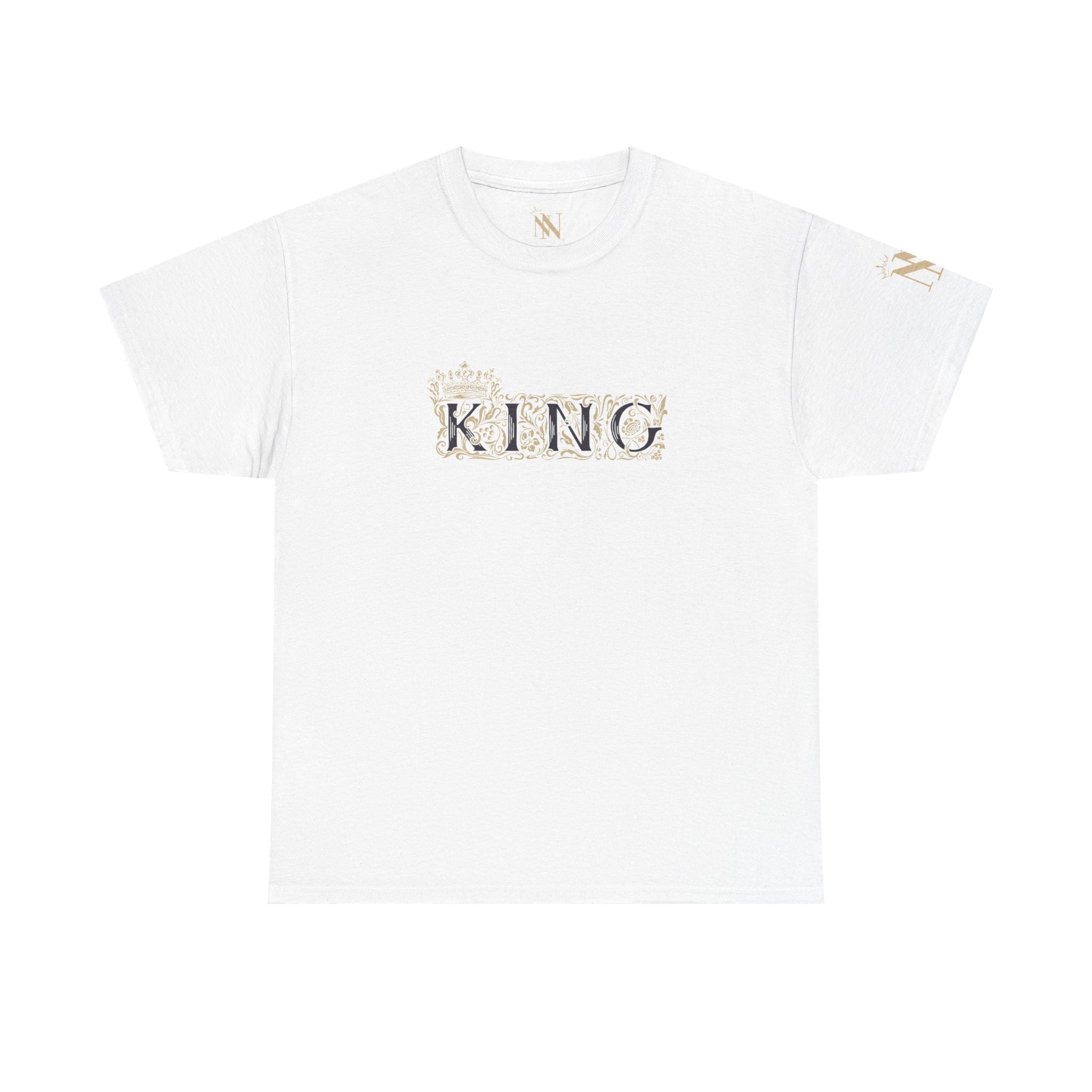 Gold Filigree King | Mix & Match Cotton Unisex Fun-Flirty Lovers’ T-Shirts