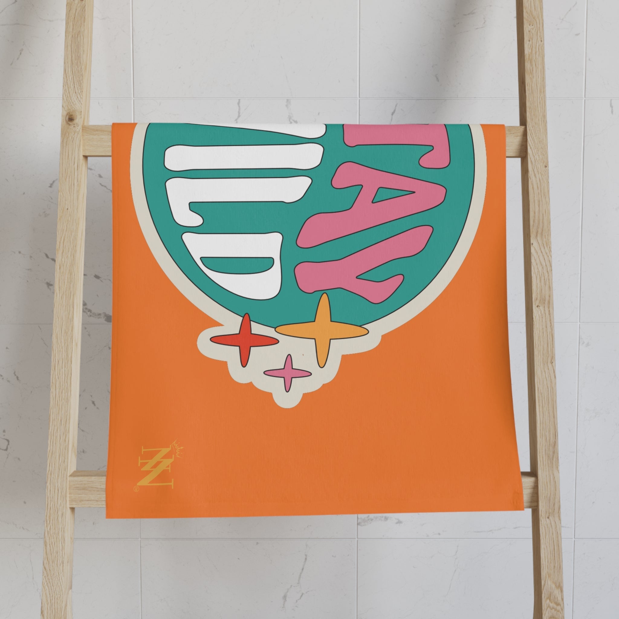 Stay Wild Retro Sticker Orange Crusta | Mix & Match Classic Fun-Flirty Loversâ Towels