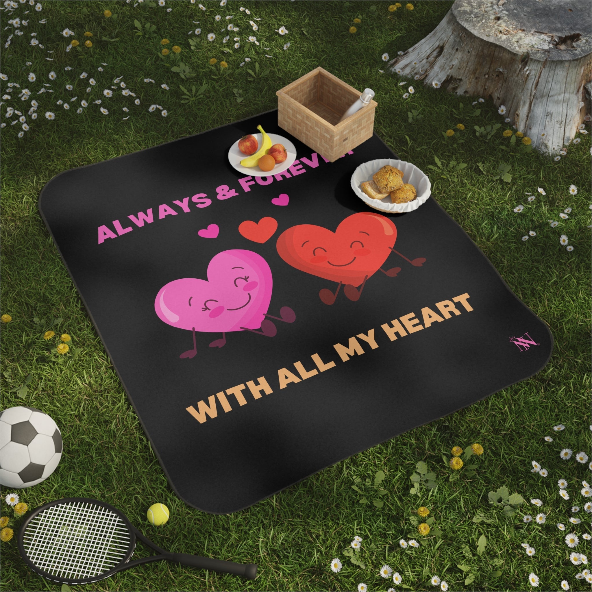 With All My Heart | Mix Match Fun-Flirty Lovers’ Water-Resistant Blankets